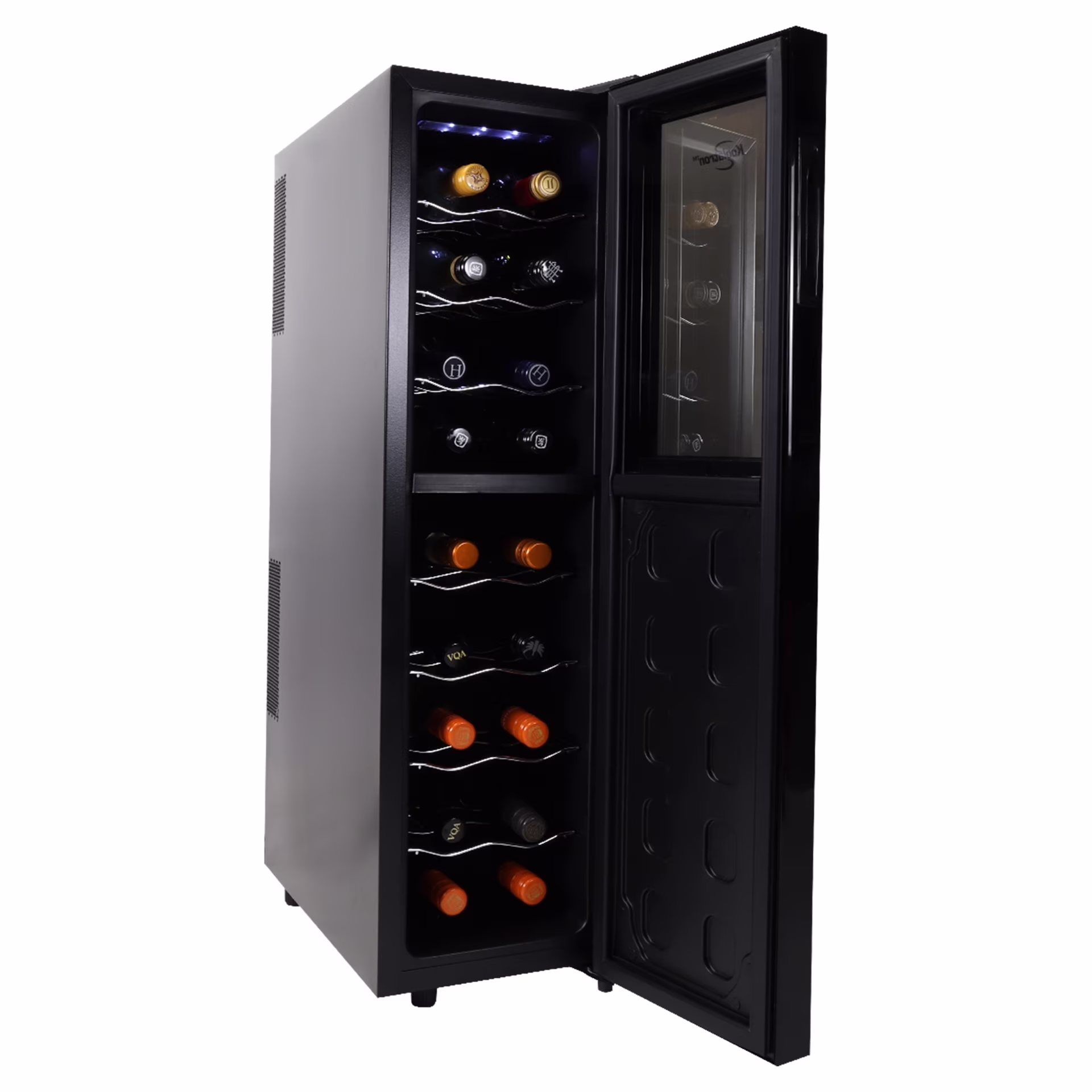 Koolatron 18 Bottle Slim Dual Zone Wine Cooler Freestanding Wine Fridge