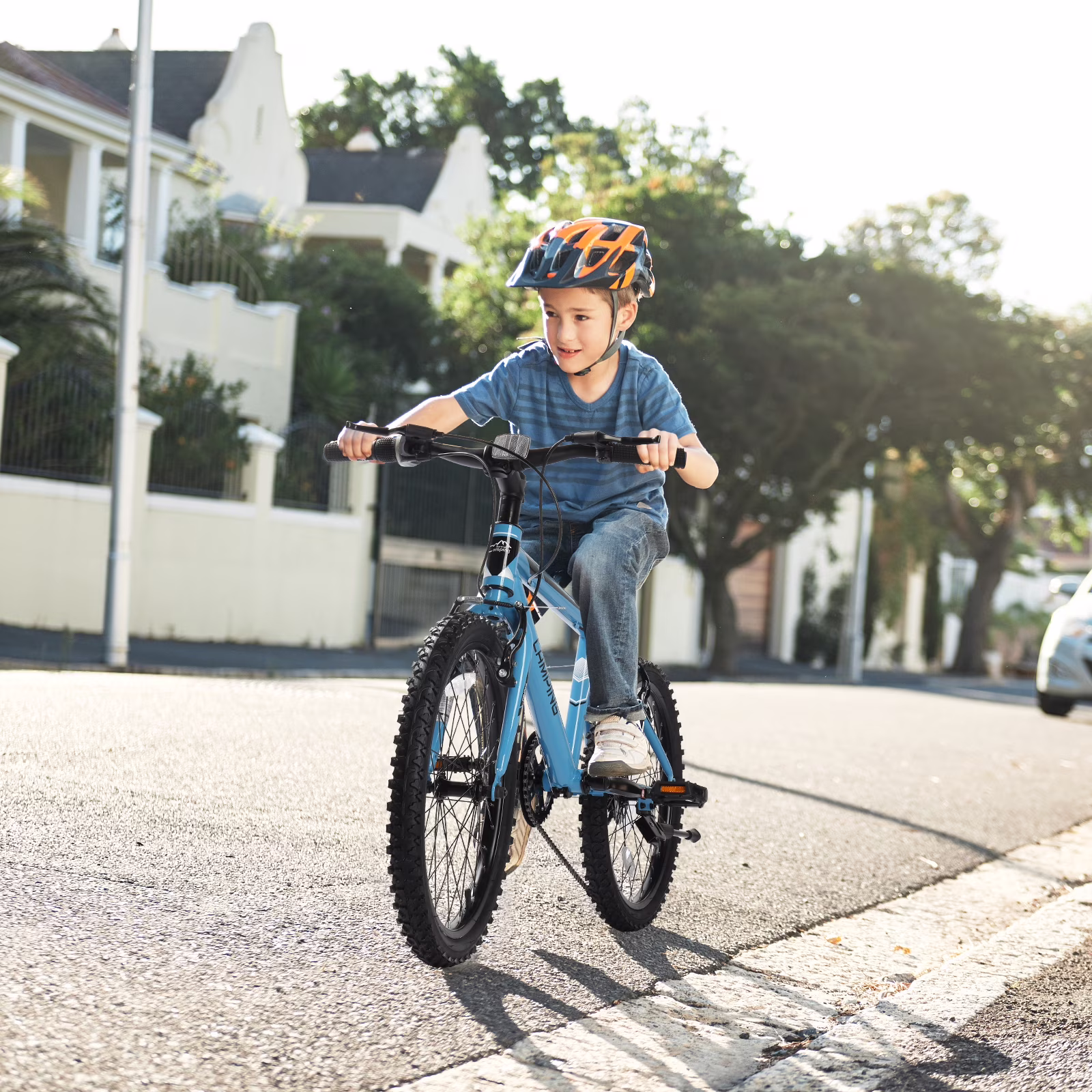 Ktaxon 20in Mountain Bike 7 Speed with Steel Frame, V Brake, Blue - Image 3