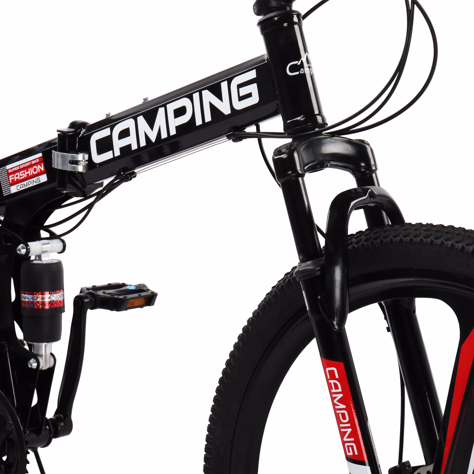 Ktaxon 26" Foldable Mountain Bike, Shimano 21 Speed, Front Rear Full Shock Absorption, Disc Brake Adult Bicycle - Image 2