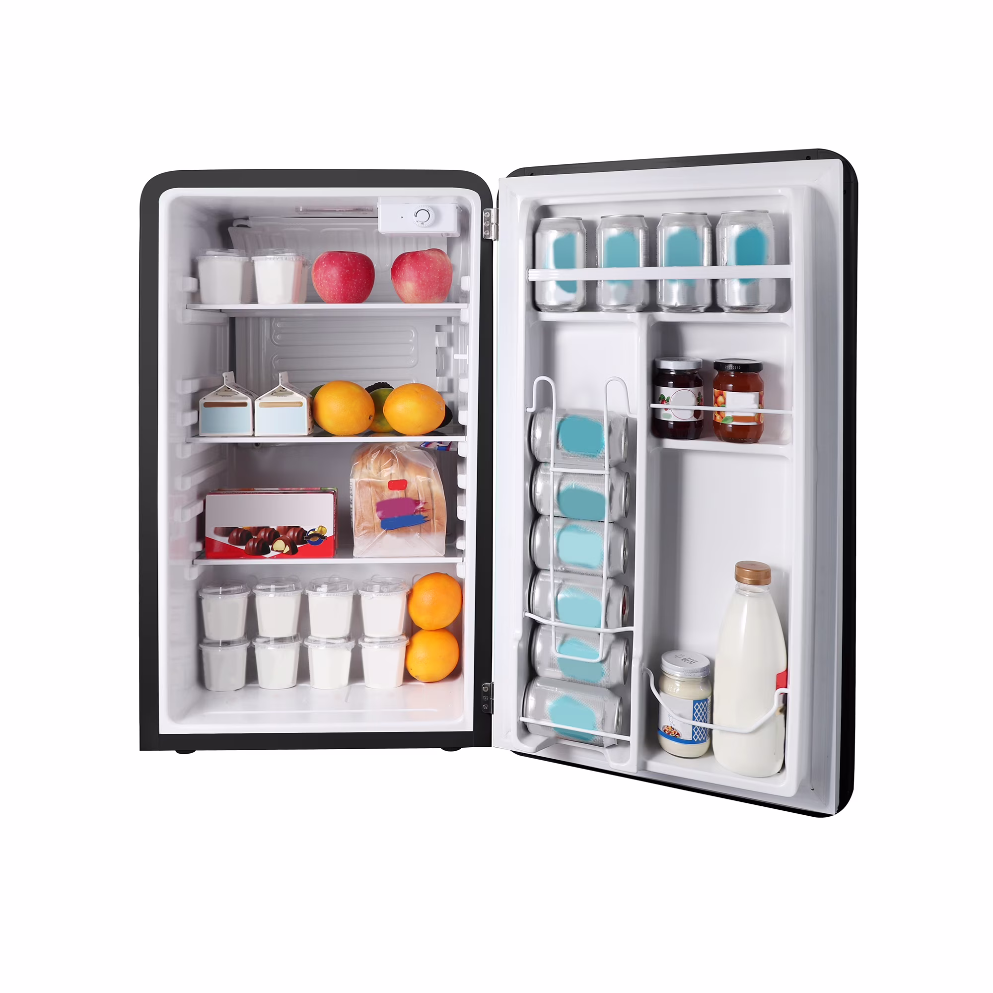 Magic Chef 3.2 cu. ft. Retro Mini Refrigerator in Black without Freezer in Black - Image 4