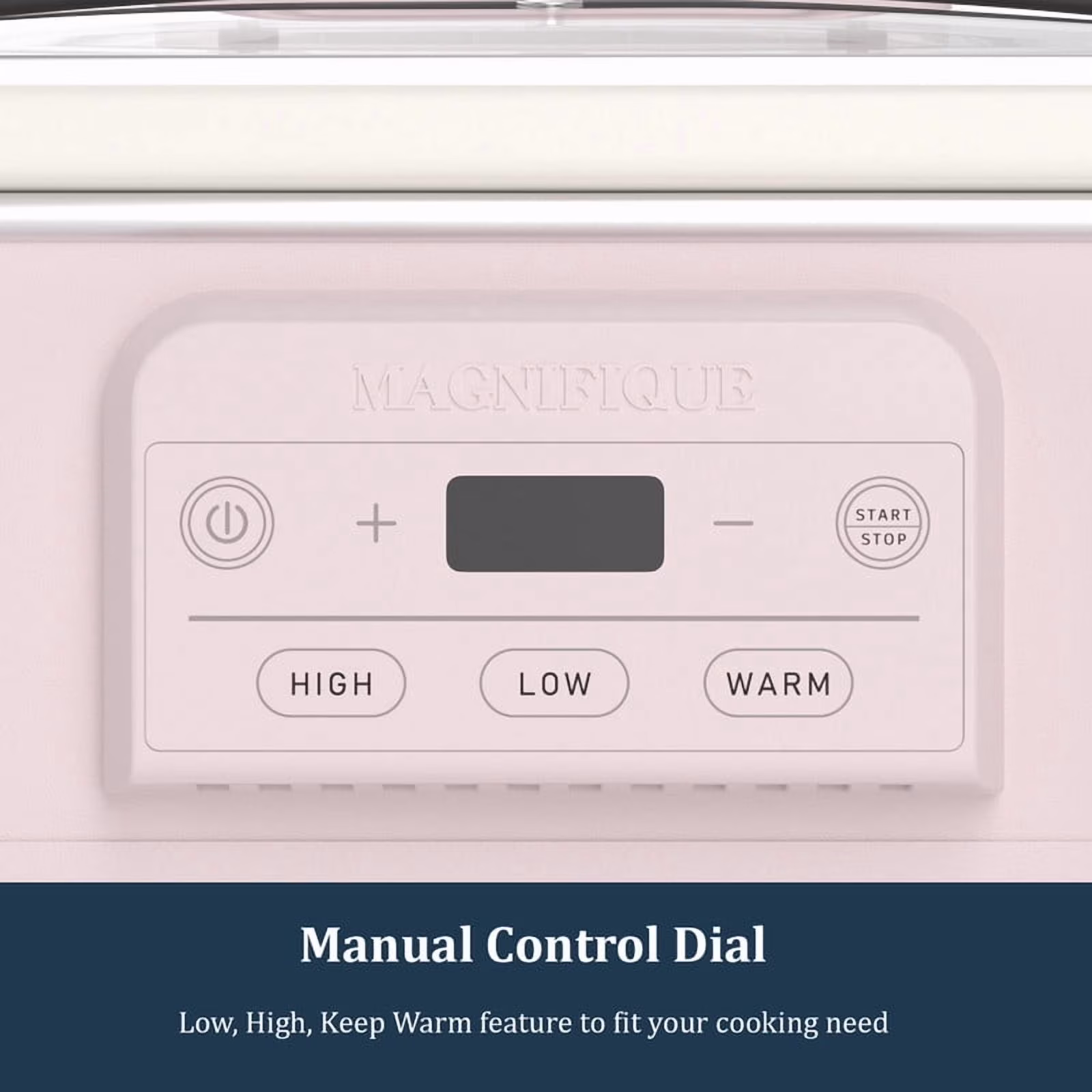 MAGNIFIQUE 4 Quart Pink Casserole Digital Slow Cooker, Premium Ceramic Bakeware for Oven - Image 3