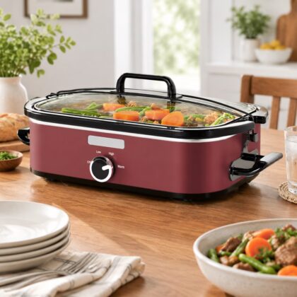[] Magnifique 4-quart Slow Cooker With Casserole Manual Warm Setting - Kitchen Small Appliance For Family Dinners Dishwasher S