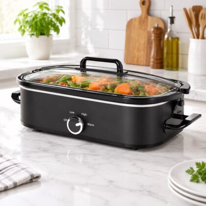 [] Magnifique 4-quart Slow Cooker With Casserole Manual Warm Setting - Kitchen Small Appliance For Family Dinners Dishwasher S