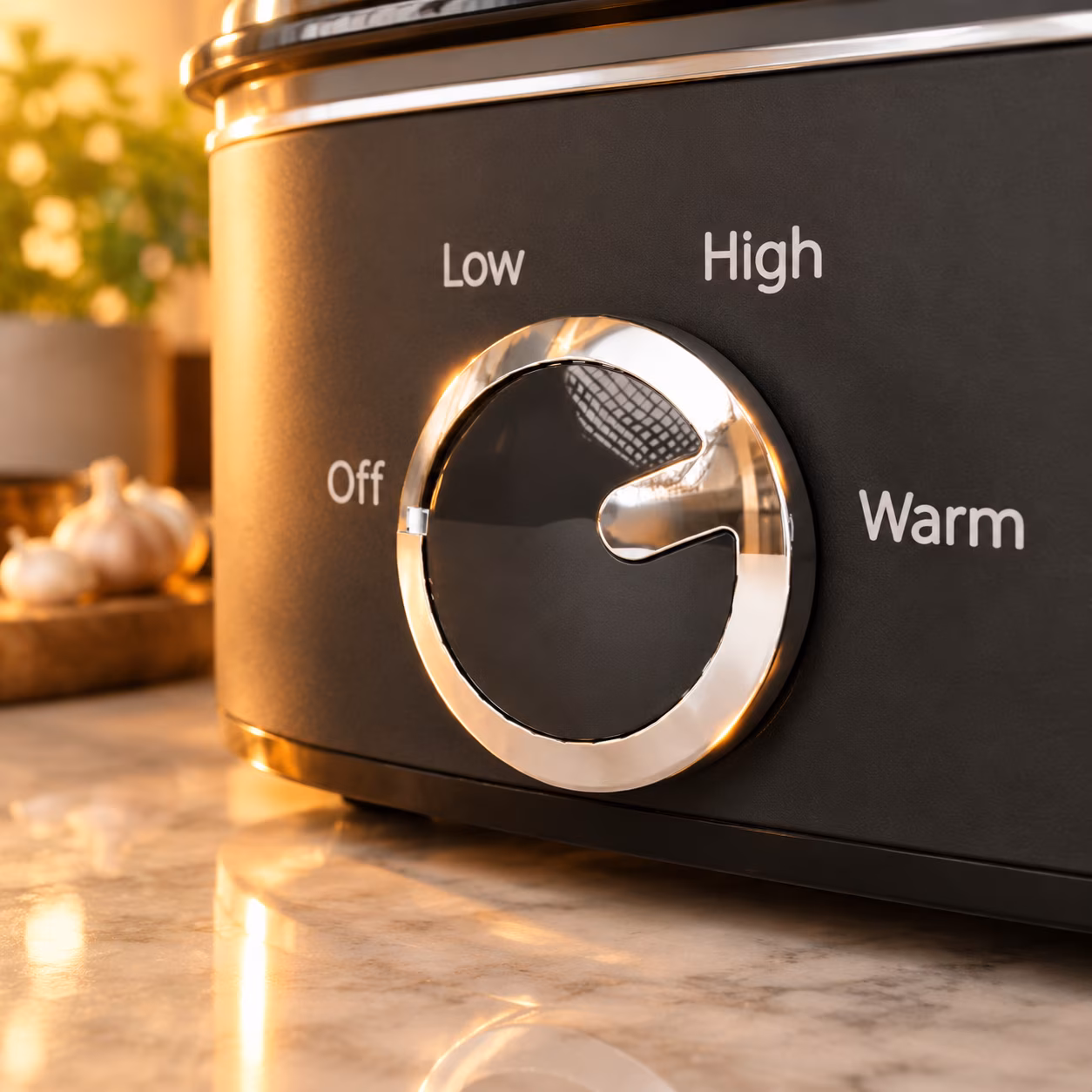 Manual Black 4 Quarts Slow Cooker, Square Kitchen Small Appliance for Family Dinners - Image 3