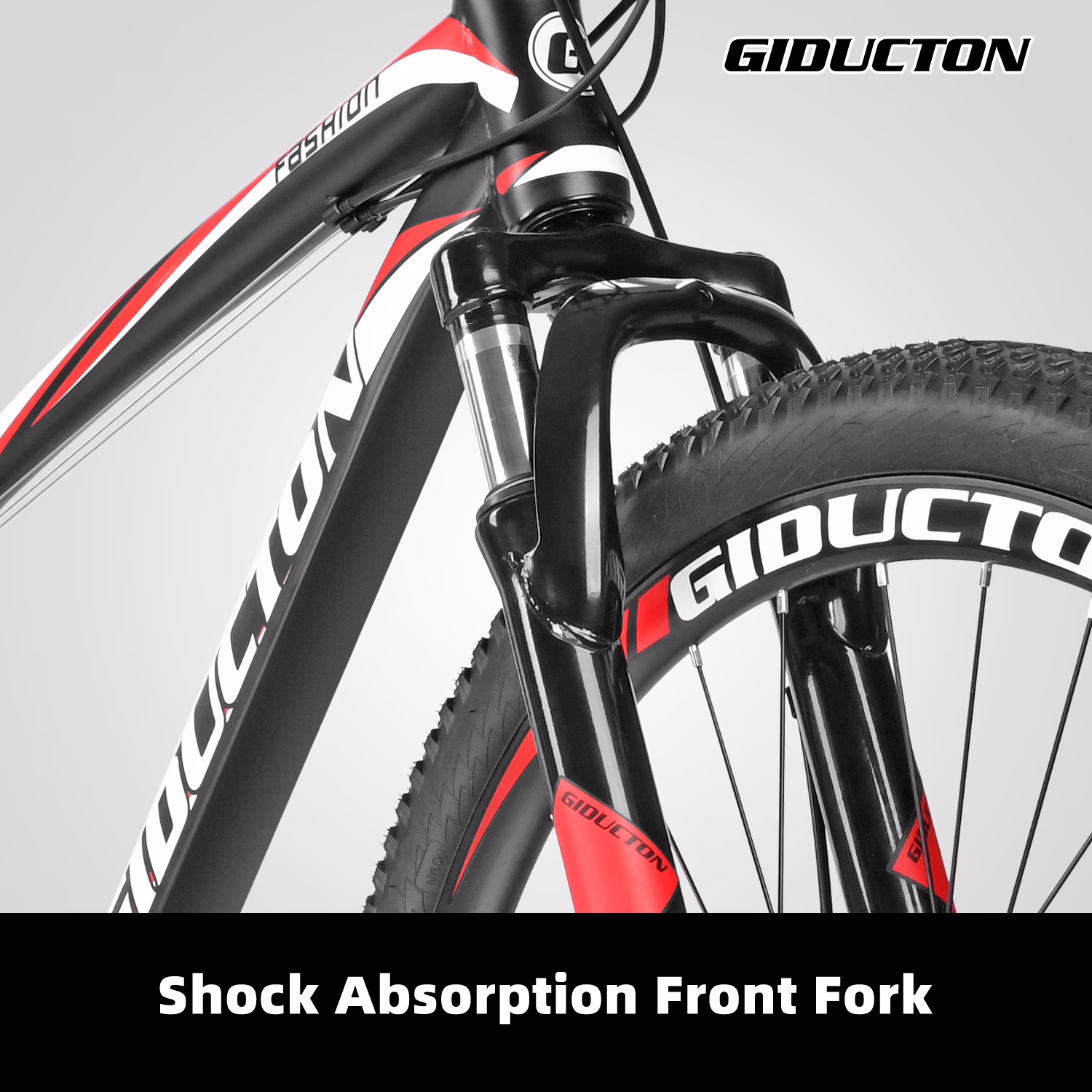 Mens Mountain Bike Eurobike, 27.5 Inch, 21 Speed Shifter, Disc Brakes,Mens Bicycle Adult, RED - Image 2