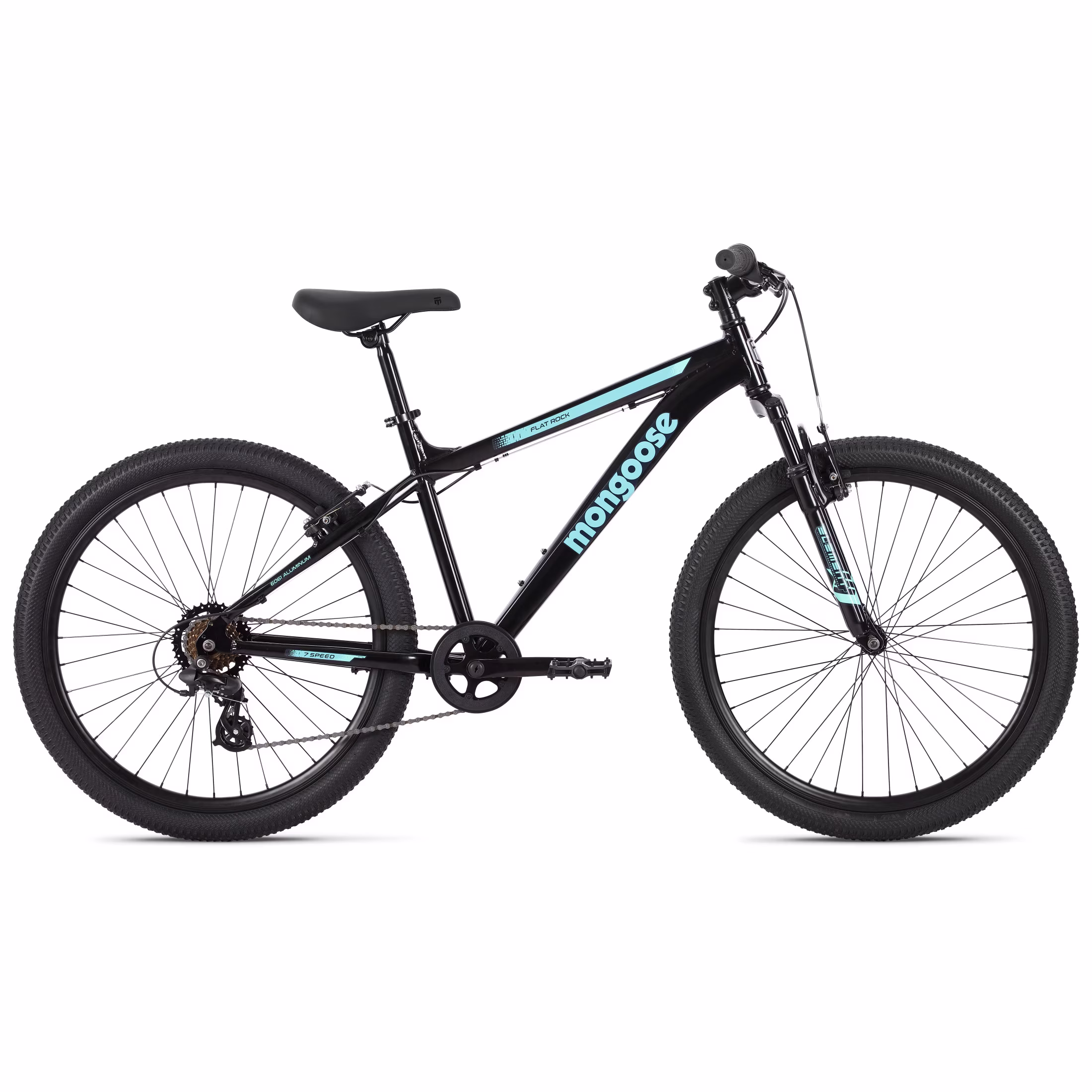 Mongoose Flatrock Mountain Bike, 26 Inch Wheels, Ages 14+, Black