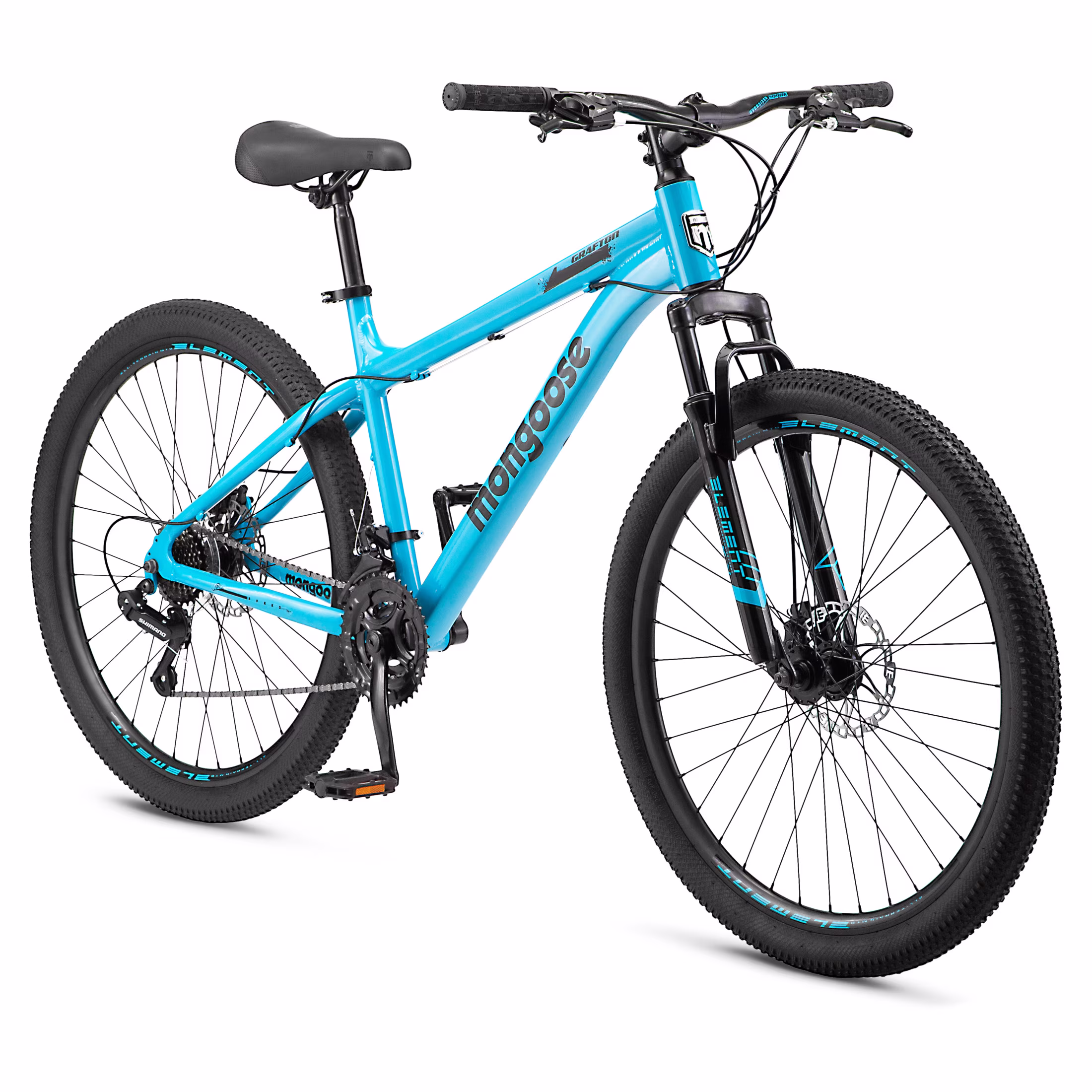 Mongoose Grafton Mountain Bike, 27.5-Inch Wheel, 21 Speed, Blue - Image 4