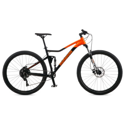 Mongoose Impasse 3.0 Dual Suspension Mountain Bike, 29-Inch Wheel, Black/Orange
