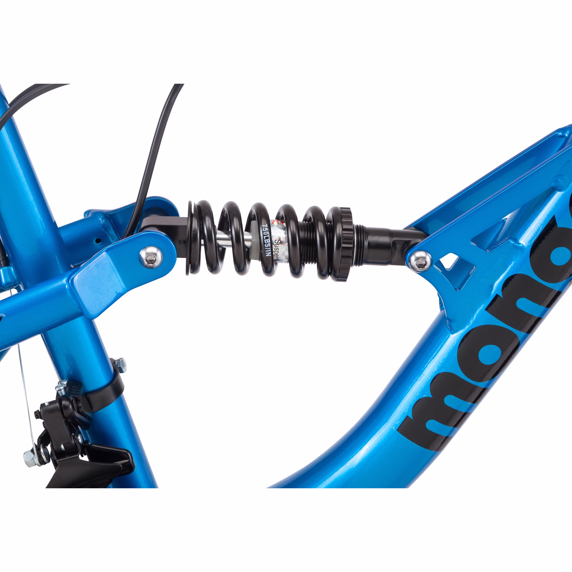 Mongoose Limestone Full Suspension Mountain Bike, 26 Inch Wheel, 21 Speeds, Blue - Image 4