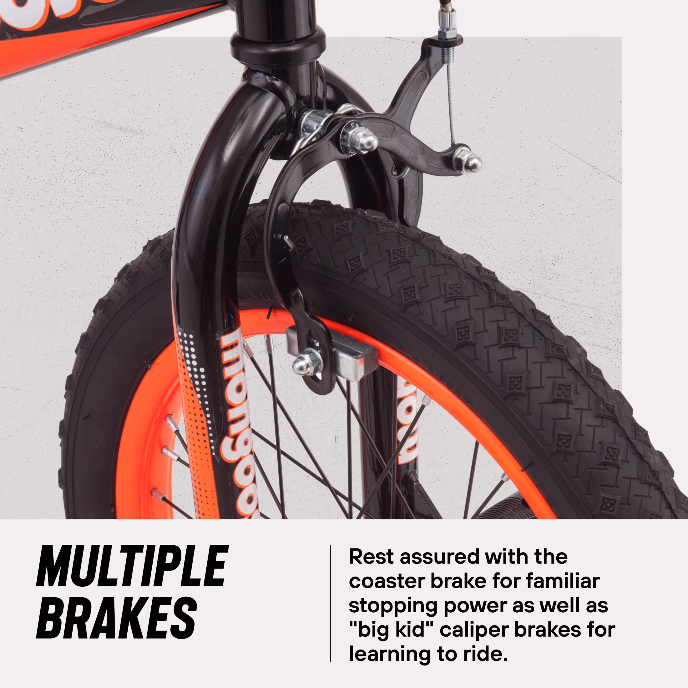 Mongoose Mutant Kids BMX Style Boys Bike, 16-in. Wheels, Kids Ages 3 - 5, Black & Orange - Image 4