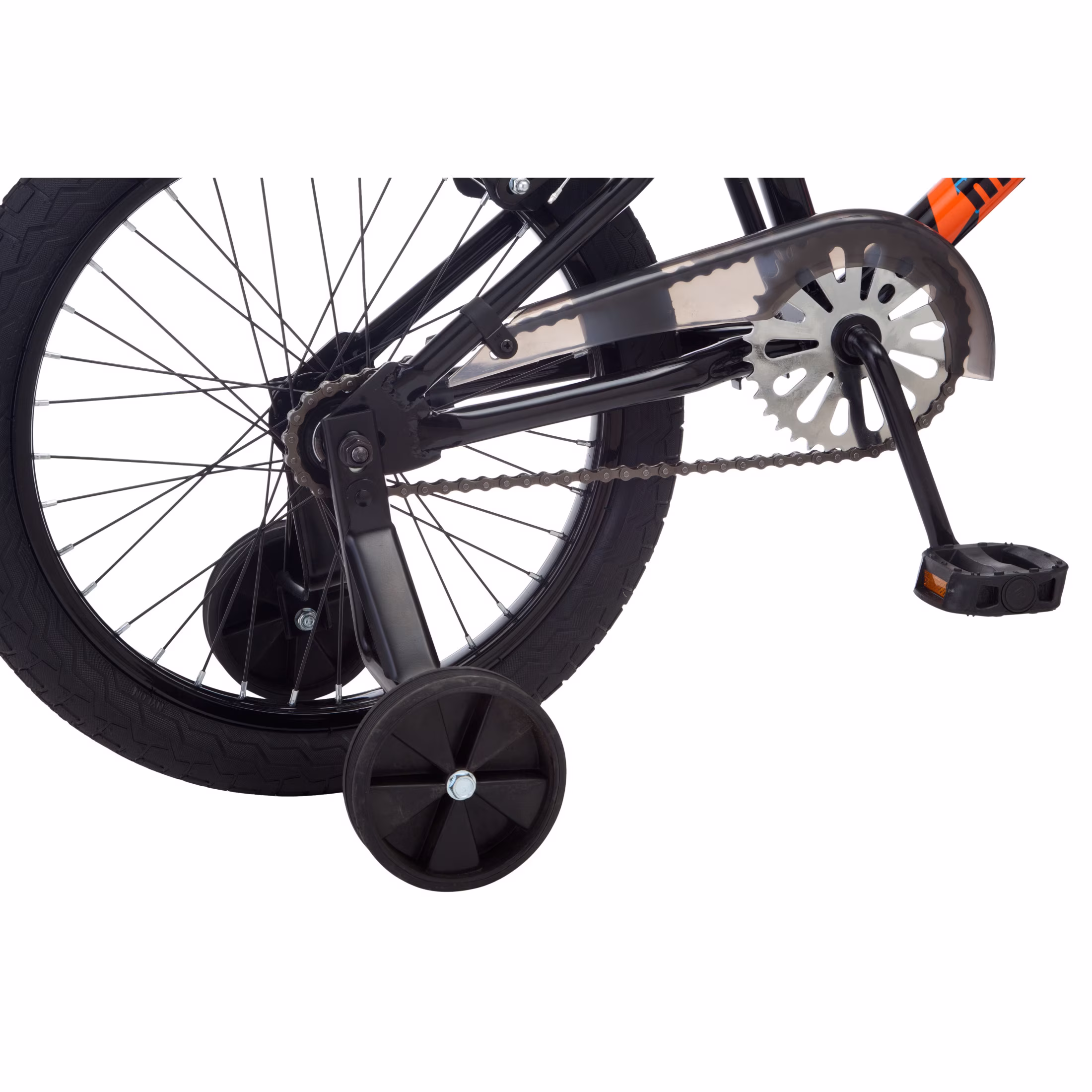 Mongoose Switch Kids Bike with Training Wheels, 18 Inch Wheels, Ages 5-9, Black - Image 2