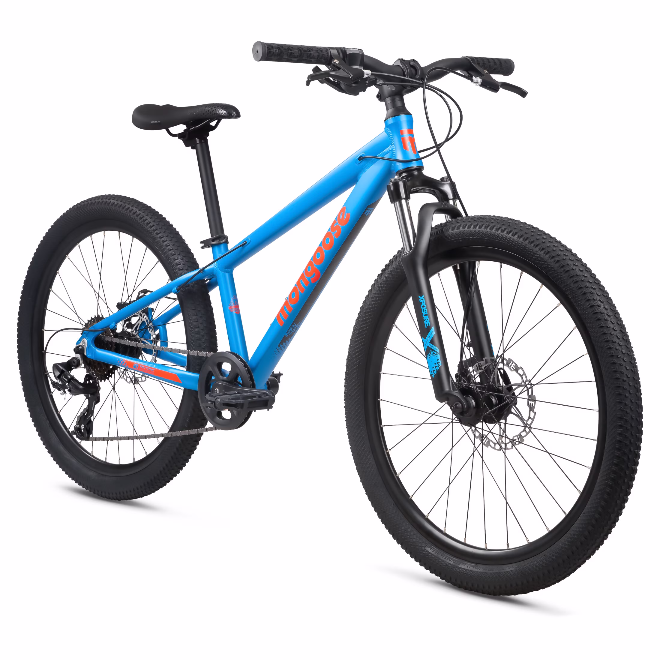 Mongoose Switchback Sport Mountain Bike, 24" Wheels, Blue - Image 3
