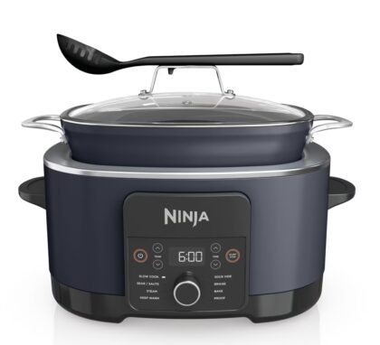 Ninja 14-in-1 PossibleCooker PRO 8.5-Qt Multi-Cooker with Steam & Roasting Rack, Blue, MC1001ABL