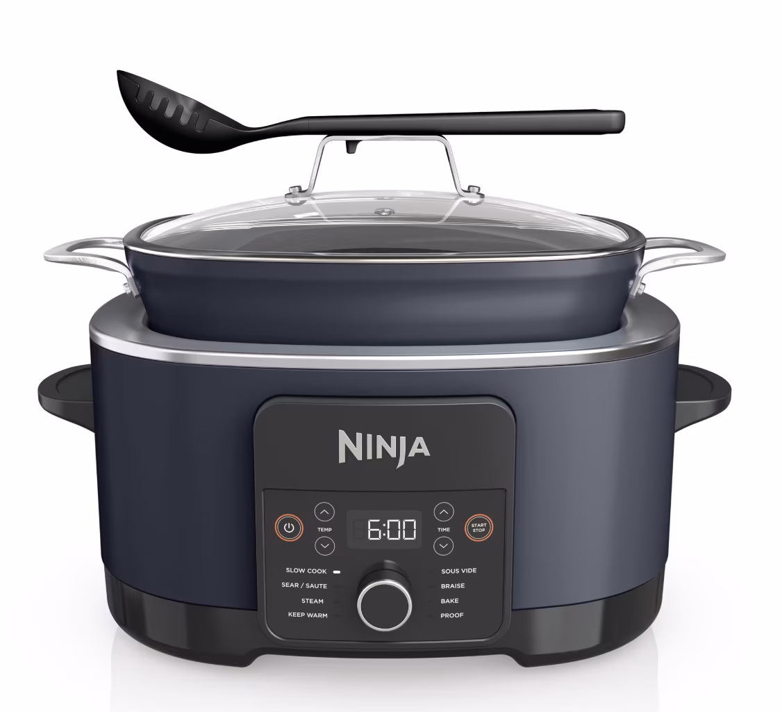 Ninja 14-in-1 PossibleCooker PRO 8.5-Qt Multi-Cooker with Steam & Roasting Rack, Blue, MC1001ABL