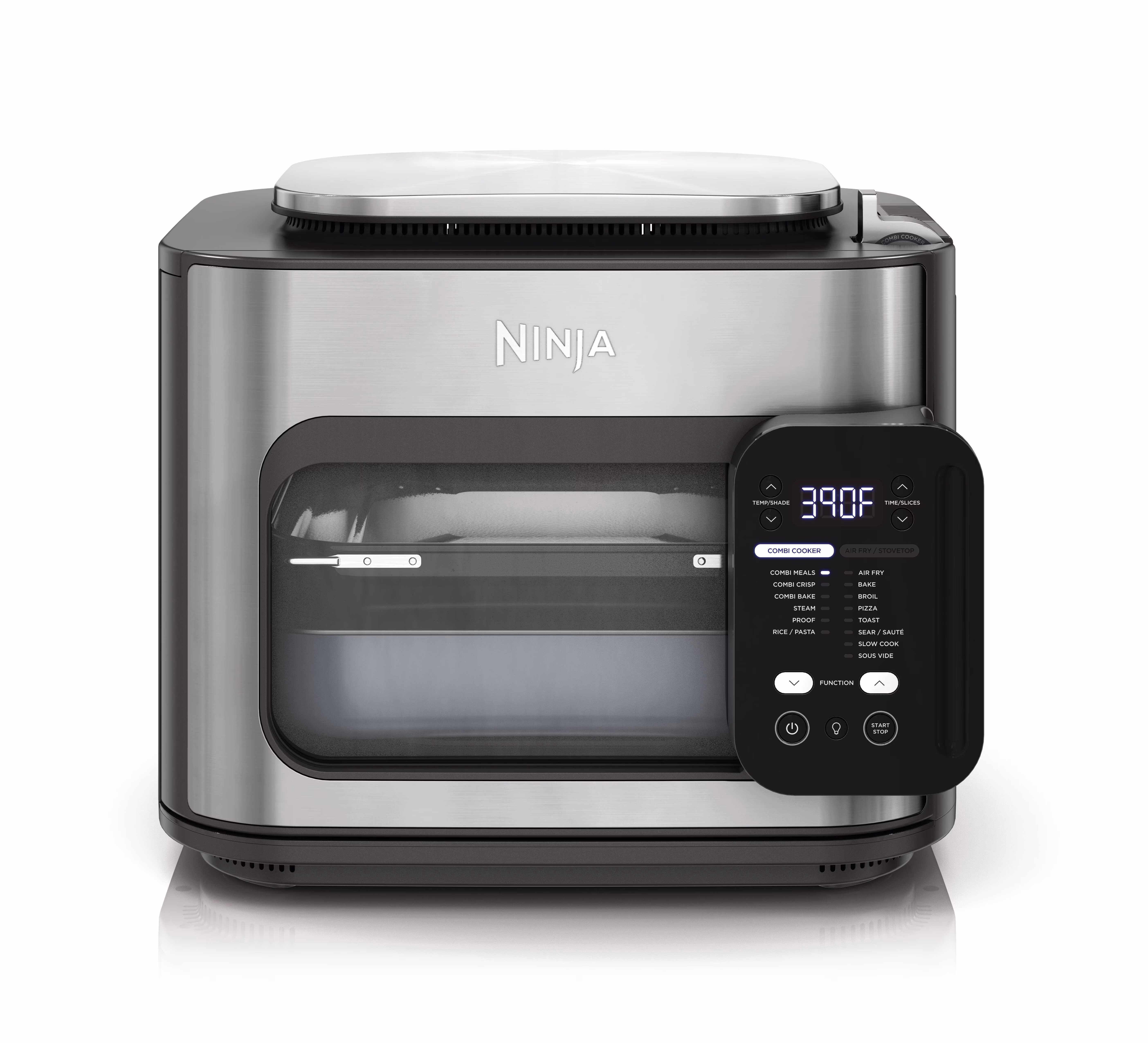 Ninja Combi All-in-One Multi-Cooker, 14-in-1 Functions, Oven, Air Fryer, Bake, Slow Cook, 3 Accessories, Stainless Steel