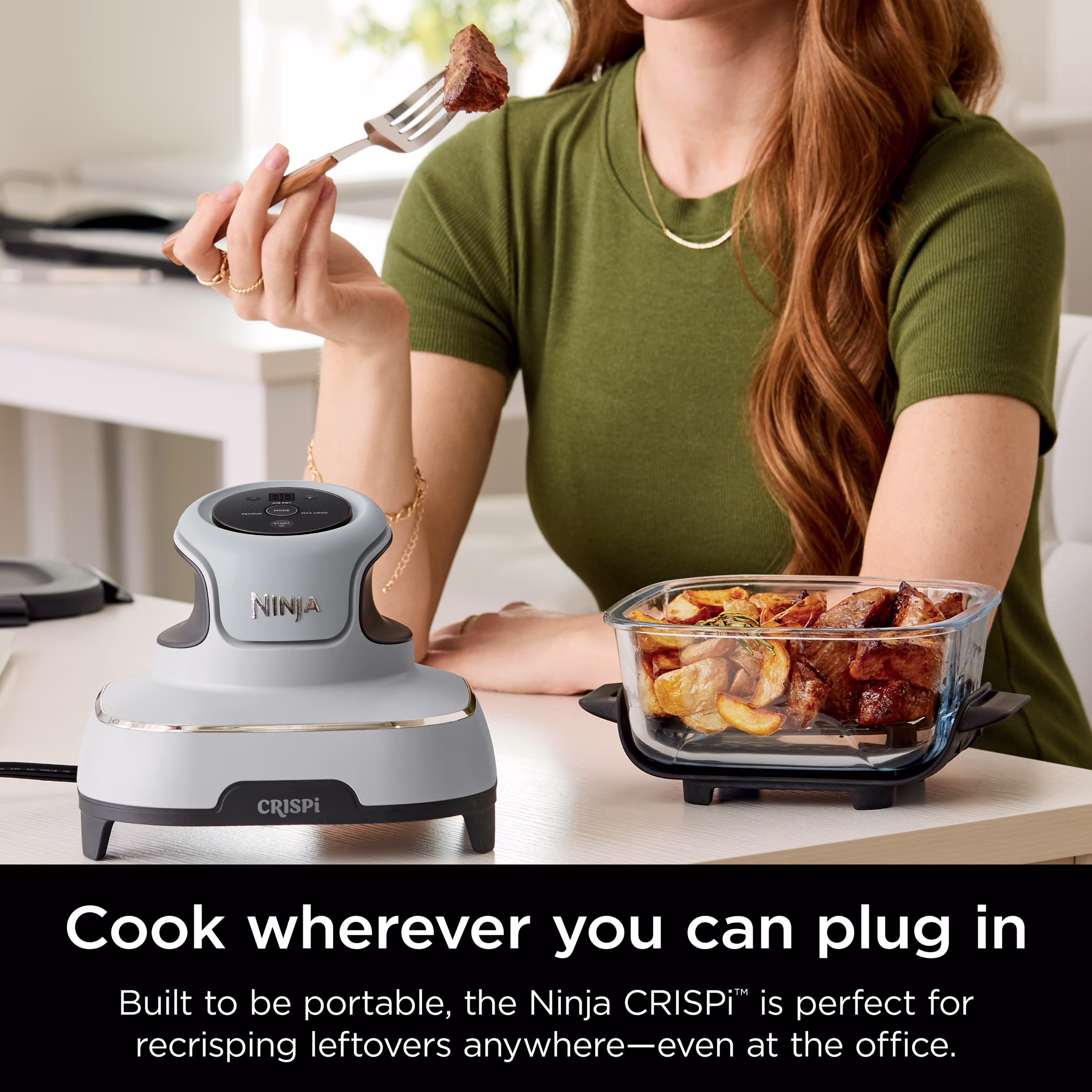Ninja Crispi Glass Air Fryer 4-Qt, 3-in-1, Air Fry Recrisp, Portable, Dishwasher Safe, FN100WH White - Image 5