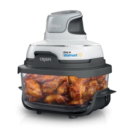 Ninja Crispi Glass Air Fryer 4-Qt, 3-in-1, Air Fry Recrisp, Portable, Dishwasher Safe, FN100WH White