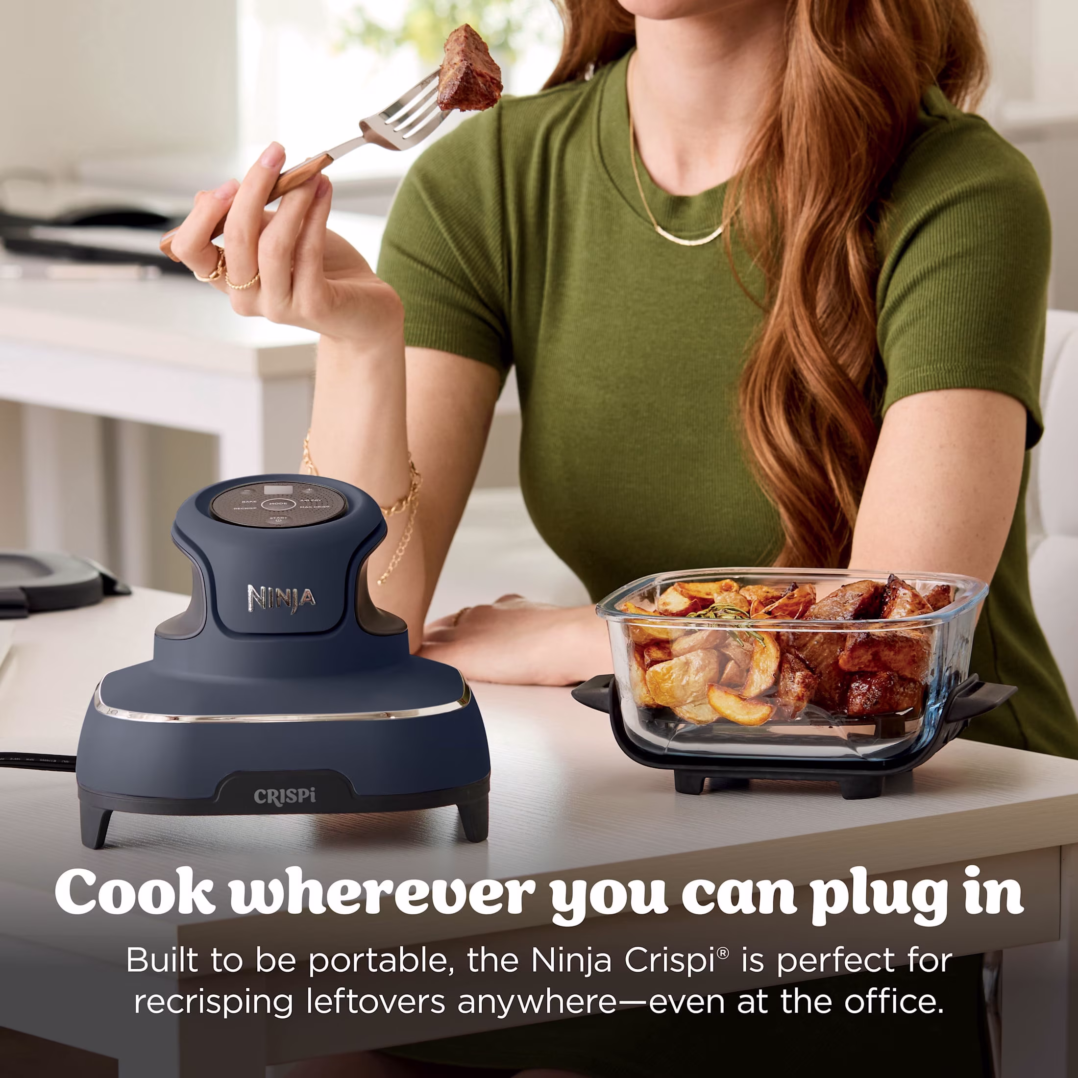 Ninja Crispi Glass Air Fryer 4-Qt, 4-in-1, Air Fry Bake Recrisp, Portable, Dishwasher Safe, FN101GY Cyberspace - Image 3