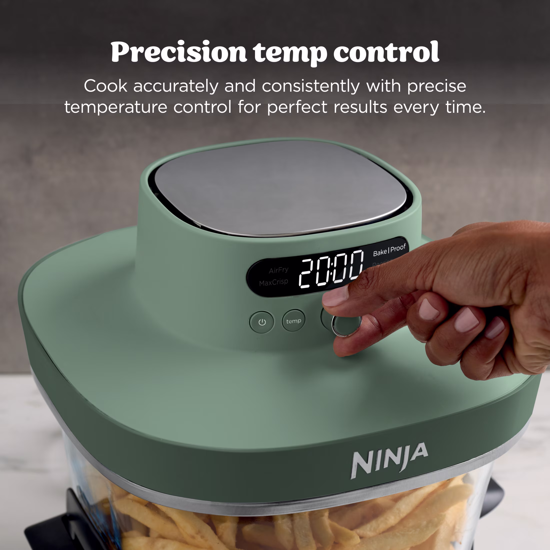 Ninja Crispi Pro Glass Air Fryer 6-Qt, 4-in-1, Air Fry Bake Recrisp Dehydrate, Dishwasher Safe, AS100GN - Image 3