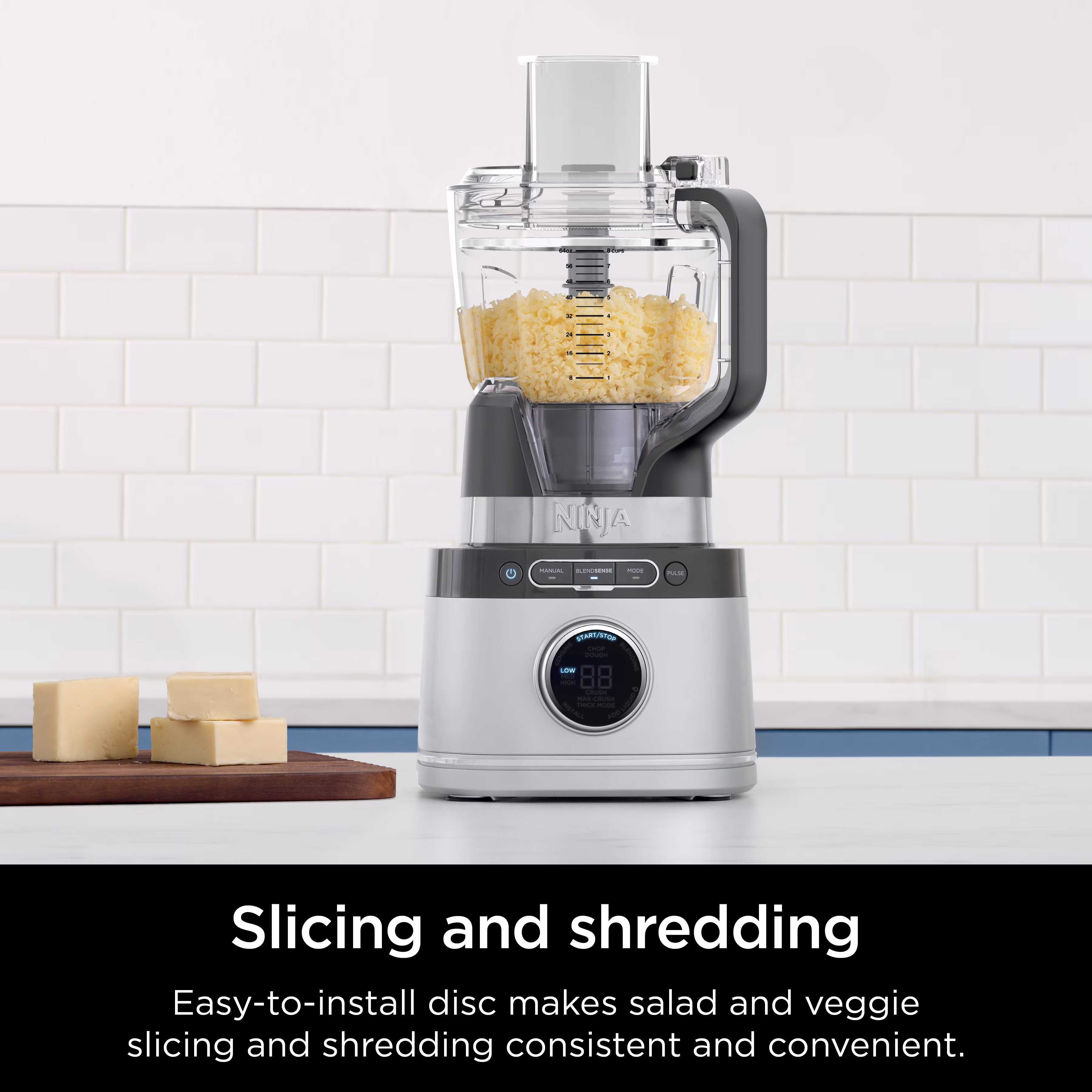 Ninja Detect Kitchen System 72-Oz Blender, Feed Chute with Slicing & Shredding Disc, 3 Speeds, Smoothies, Crush, Chop, Dough, BlendSense Technology, 1700PW, TB400WM Silver - Image 5