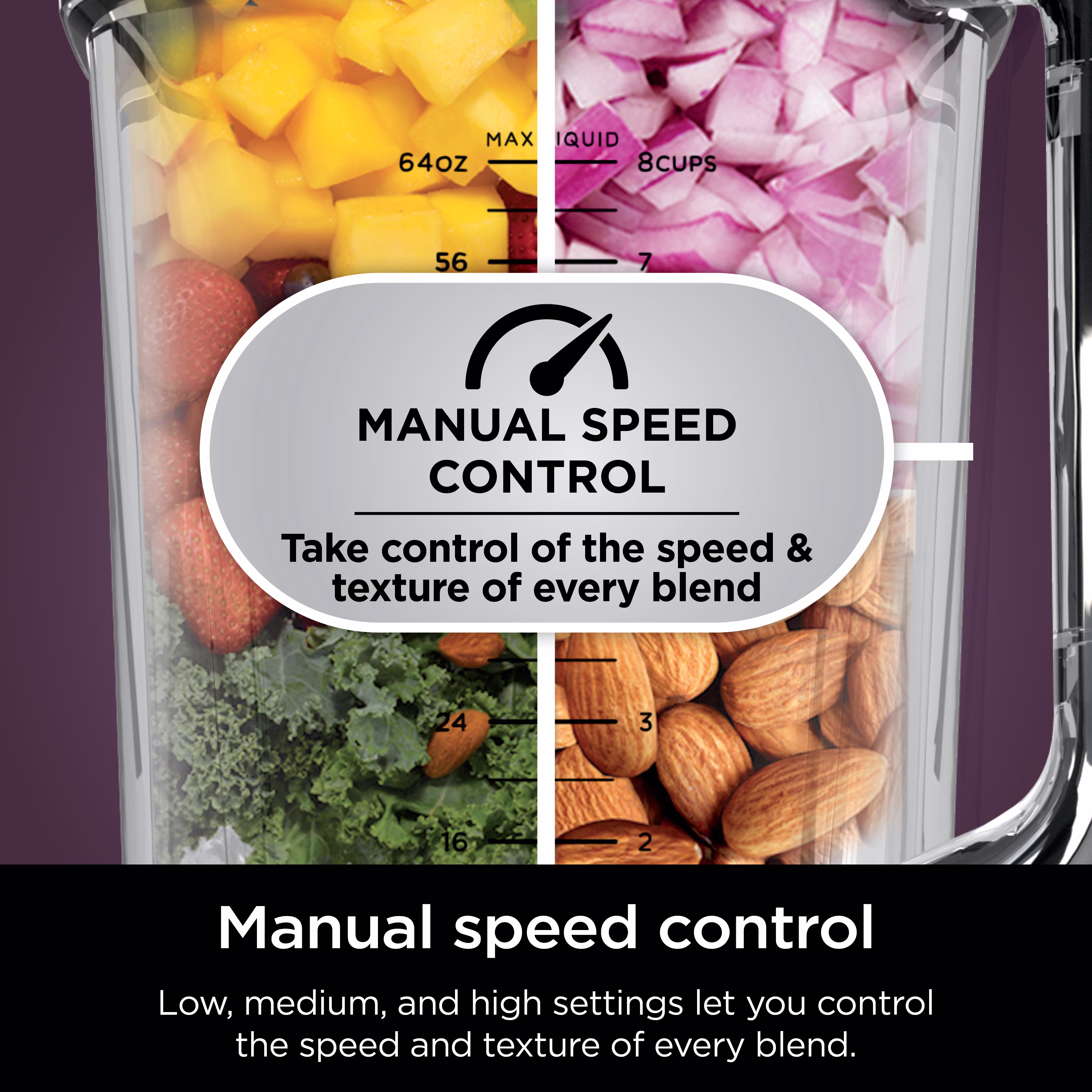 Ninja Detect Kitchen System 72-Oz Blender, Feed Chute with Slicing & Shredding Disc, 3 Speeds, Smoothies, Crush, Chop, Dough, BlendSense Technology, 1700PW, TB400WM Silver - Image 2