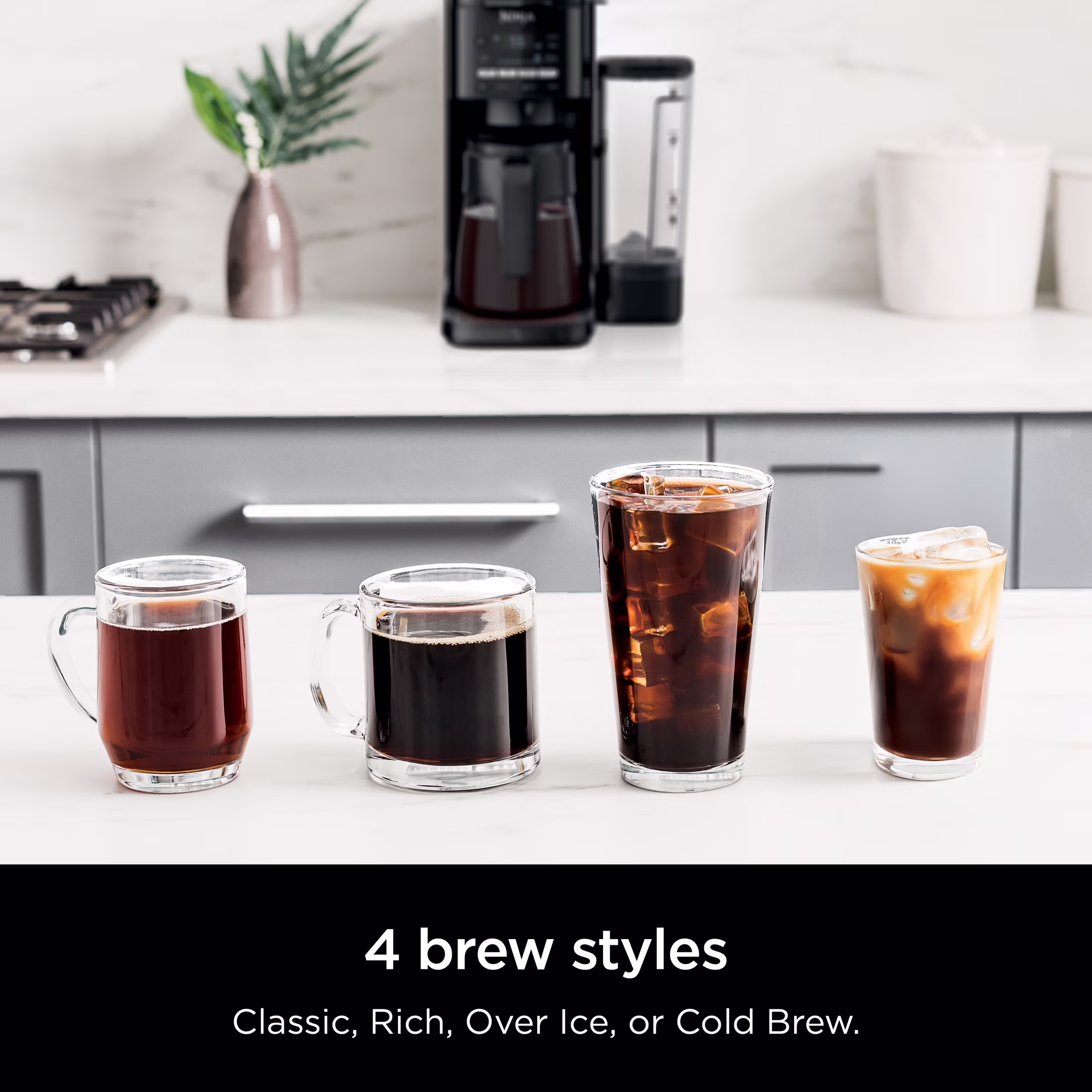 Ninja DualBrew Hot & Iced 12-Cup Drip Coffee Maker, K-Cup Compatible, Rapid Cold Brew, CFP150, Black - Image 4