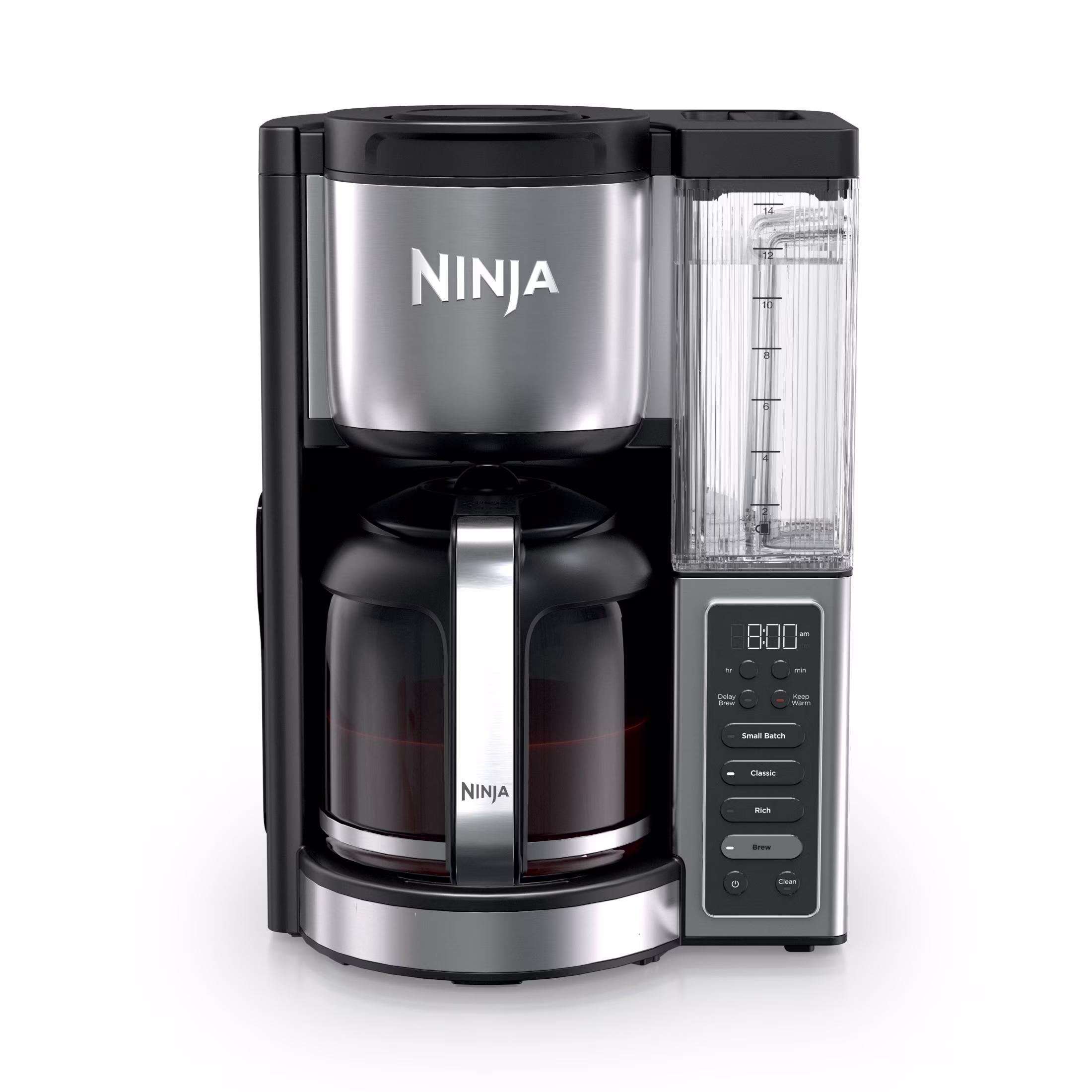 Ninja Fresh Brew 14-Cup Drip Coffee Maker, Classic & Rich Brew Styles, Delay Brew, CE451, Stainless Steel