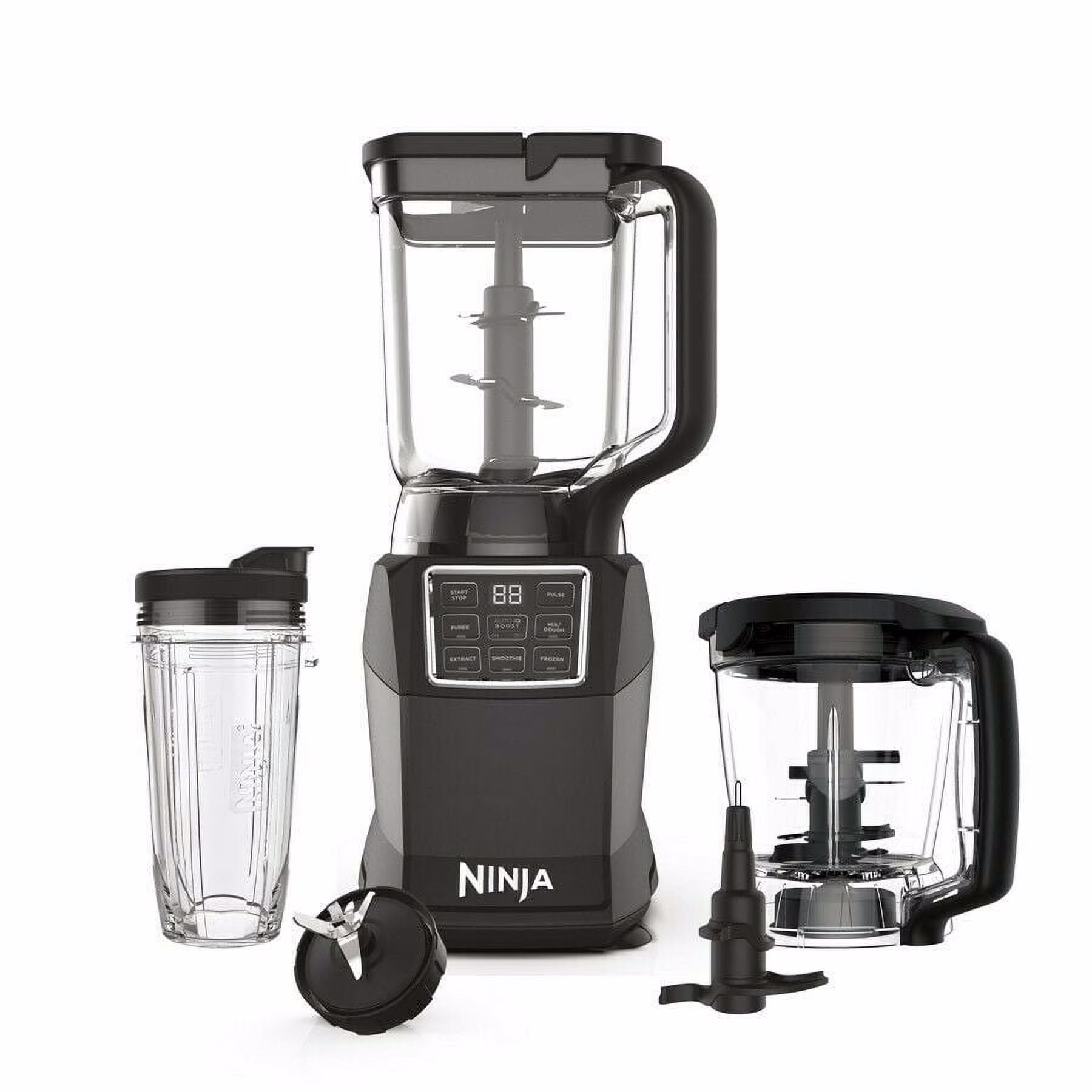 Ninja Kitchen System with Auto IQ Boost and 7-Speed Blender: Food Processor, 72 oz Capacity, Stainless Steel Blades