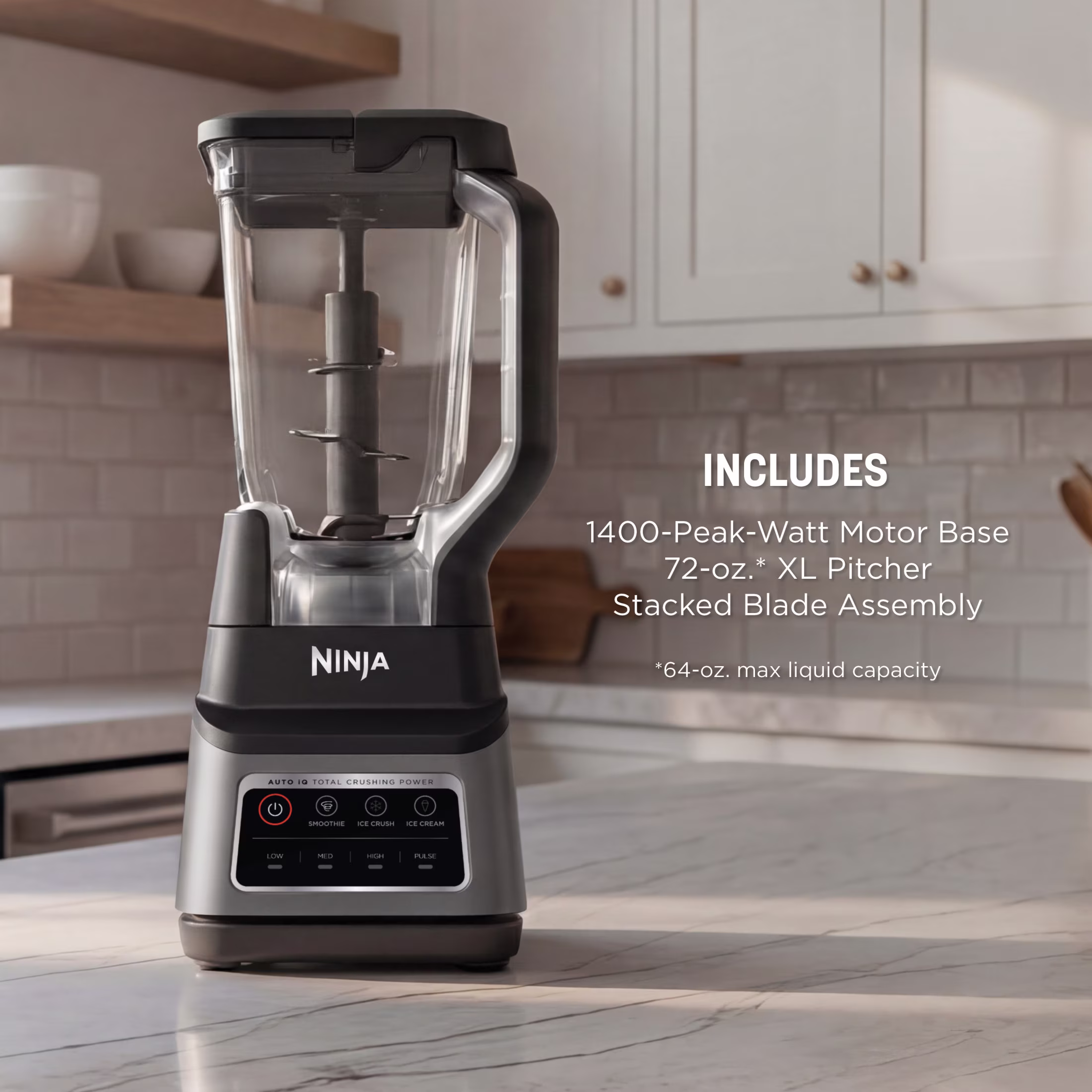 Ninja Professional Plus 72-Oz Blender with Auto-iQ, Gray, BN701 - Image 4