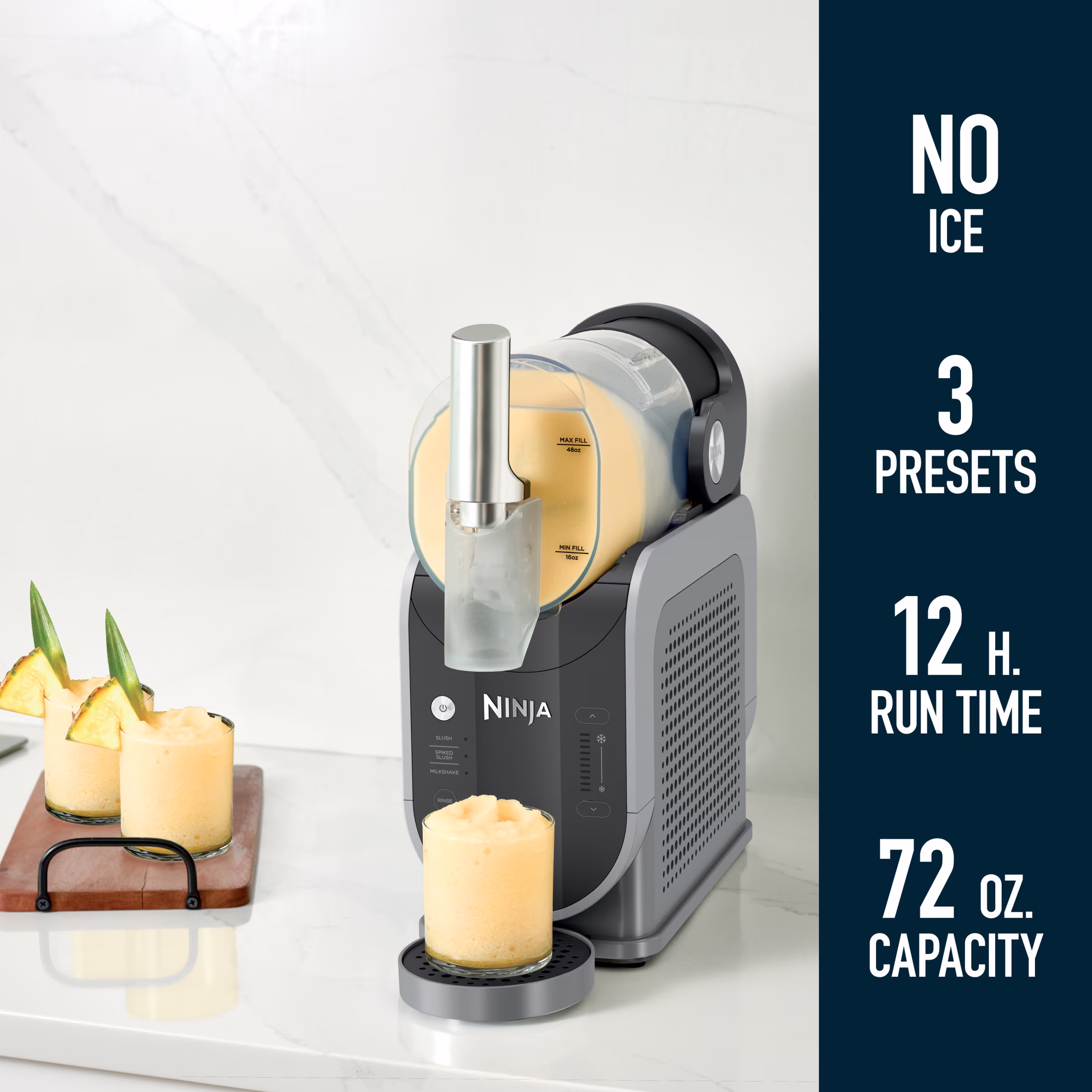 Ninja SLUSHi 72-Oz Frozen Drink Machine with RapidChill Technology, 3 Presets, Dishwasher Safe, FS300 Gray - Image 3