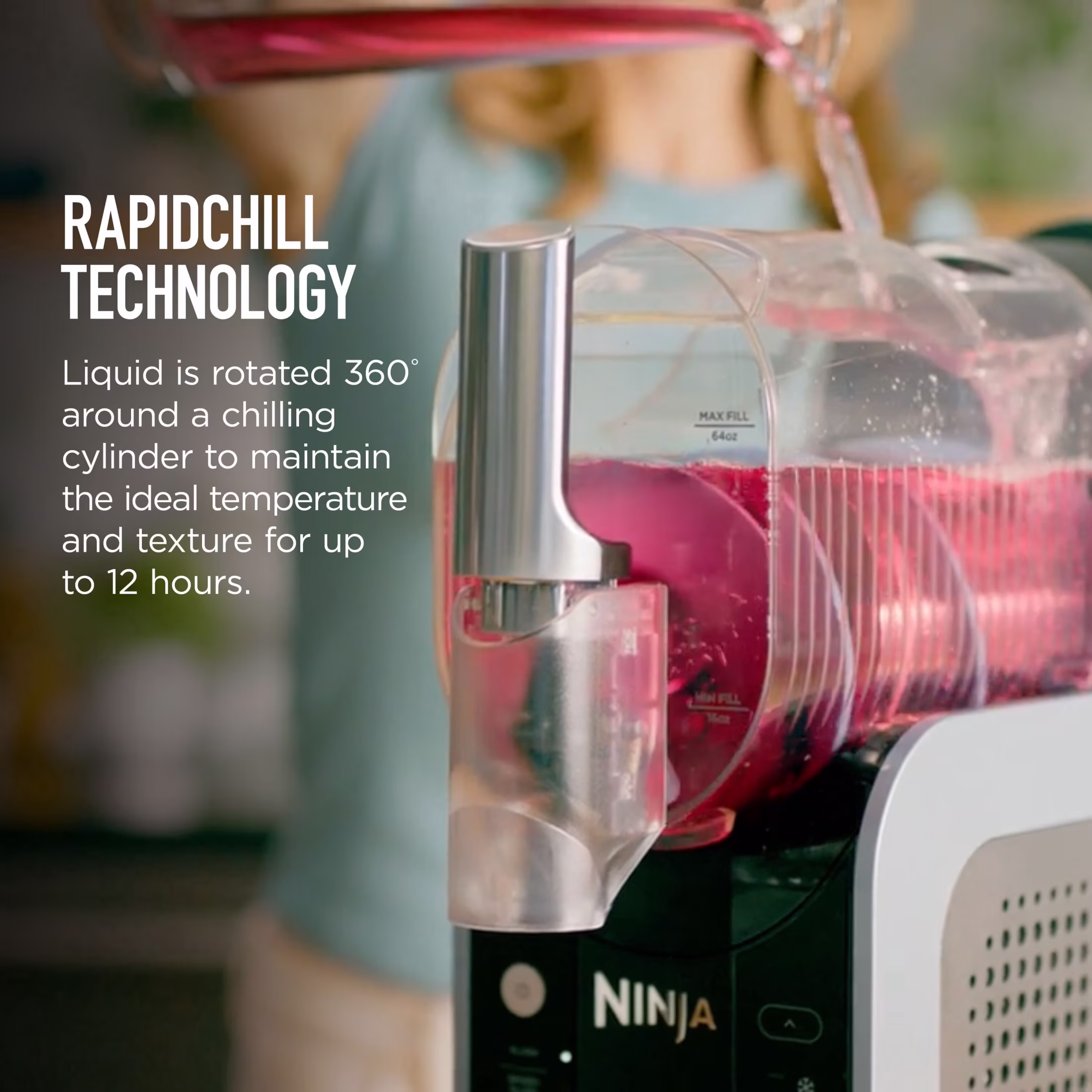 Ninja SLUSHi 88-Oz Frozen Drink Machine with RapidChill Technology, 5 Presets, Dishwasher Safe, Slushy Maker, FS301 Black - Image 2