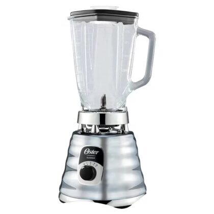 Oster 4655 Chrome 3 Speed Blender with 5 Cup Glass Jar, 1000 Watt Motor, All Metal Drive System, Stainless Steel Blades
