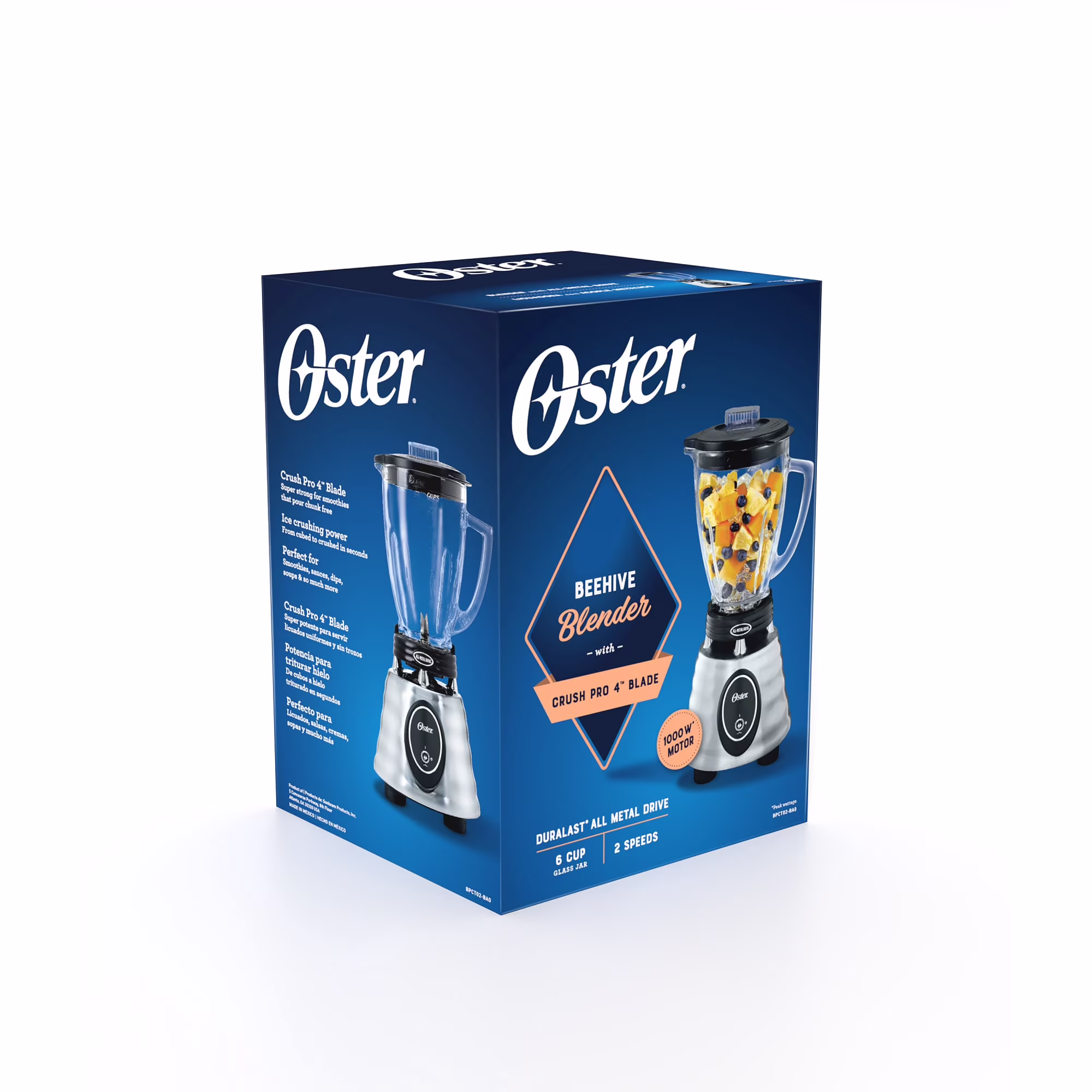 Oster Beehive Performance Blender with 1000-Watt Motor, 6-Cup Boroclass Glass Jar Blender - Image 2