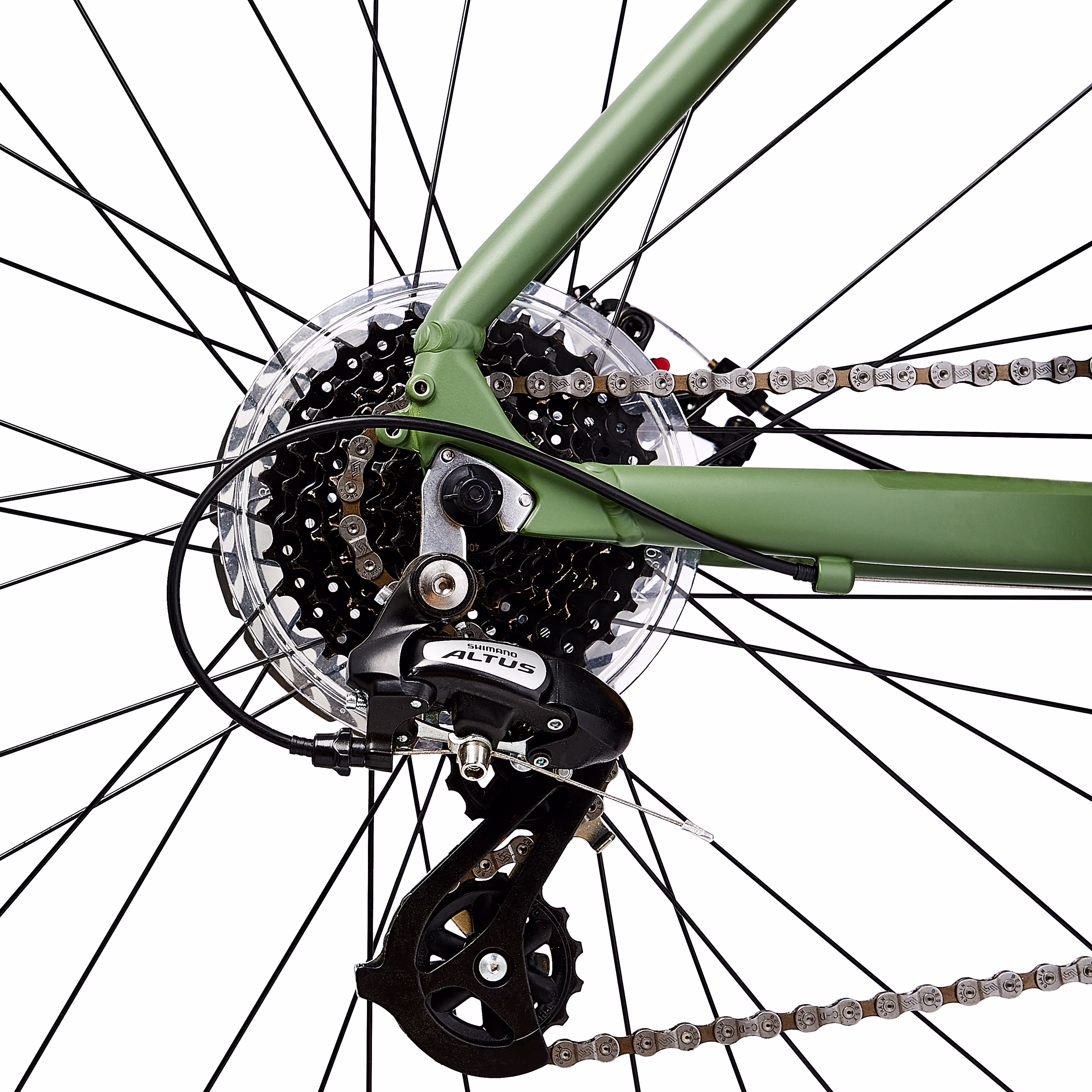 Ozark Trail 700C G.1 Explorer Flat Bar Gravel Bike, Small Frame, Fits Riders 5 ft 1 in - 5 ft 5 in, Green, Adult, Unisex - Image 5