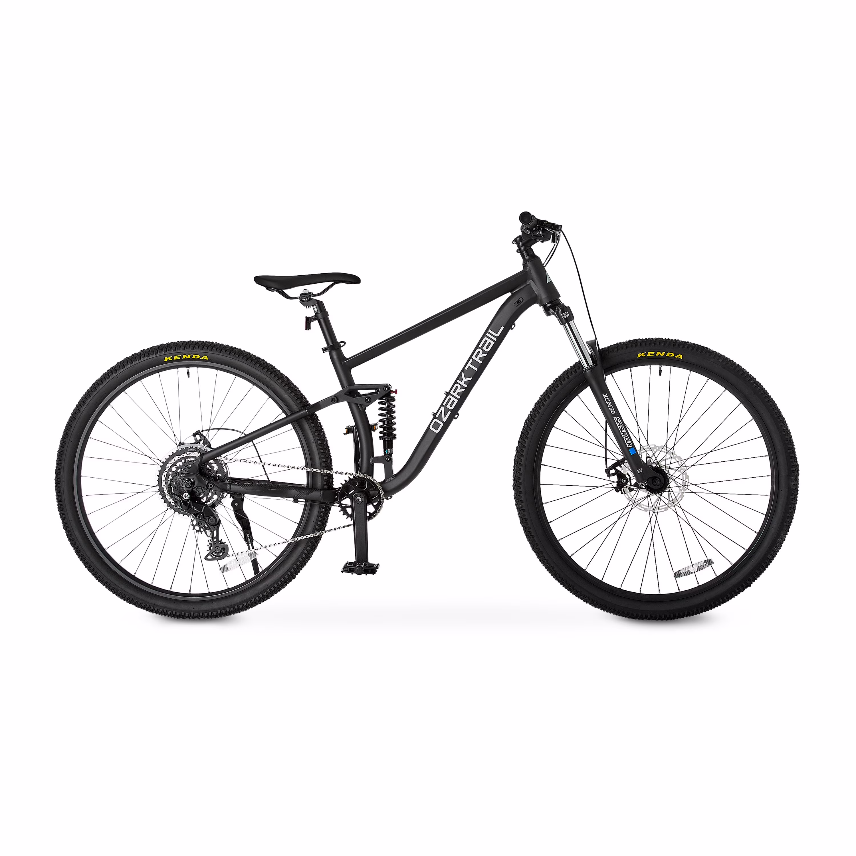 Ozark Trail FS.2 Slalom Full Suspension Mountain Bike, 29 in Wheels, Small Frame, Fits Riders 5 ft 1 in - 5 ft 5 in, Black, Adult, Unisex