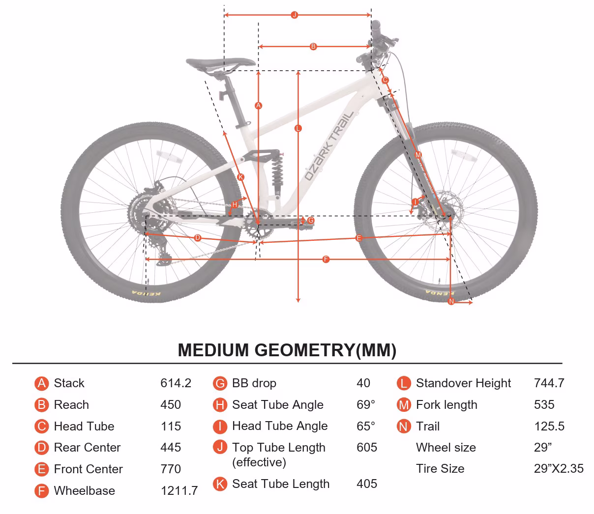 Ozark Trail FS.2 Slalom 29 in Full Suspension Mountain Bike, Medium Frame, Fits Riders 5 ft 6 in - 5 ft 9 in, Black, Adult, Unisex - Image 5