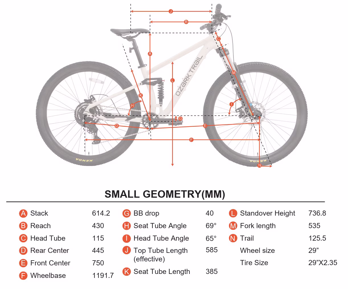 Ozark Trail FS.2 Slalom Full Suspension Mountain Bike, 29 in Wheels, Small Frame, Fits Riders 5 ft 1 in - 5 ft 5 in, Black, Adult, Unisex - Image 2