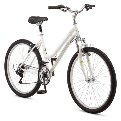 Pacific Elmwood Comfort Bike, 26- Inch Wheel, 21 Speeds, White