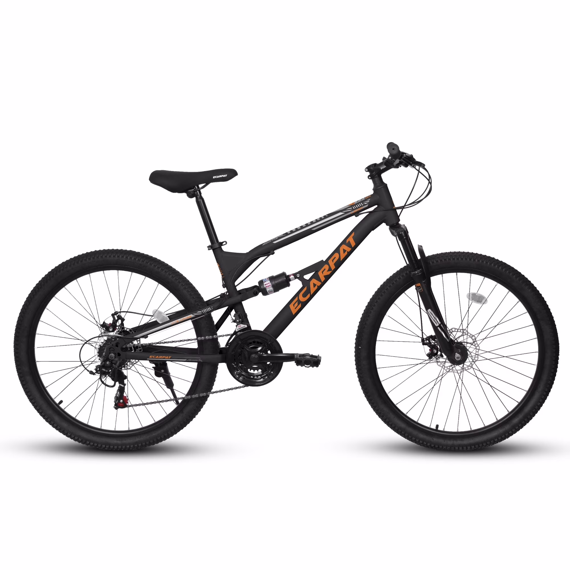 POVANLI 26 Inch Mountain Bike Adult Full Shimano 21 Speed Mountain Bike, Dual Disc Brake, Aluminum Frame Disc Brake, Front Suspension, Mountain biking for both men and women, Black (Gift)
