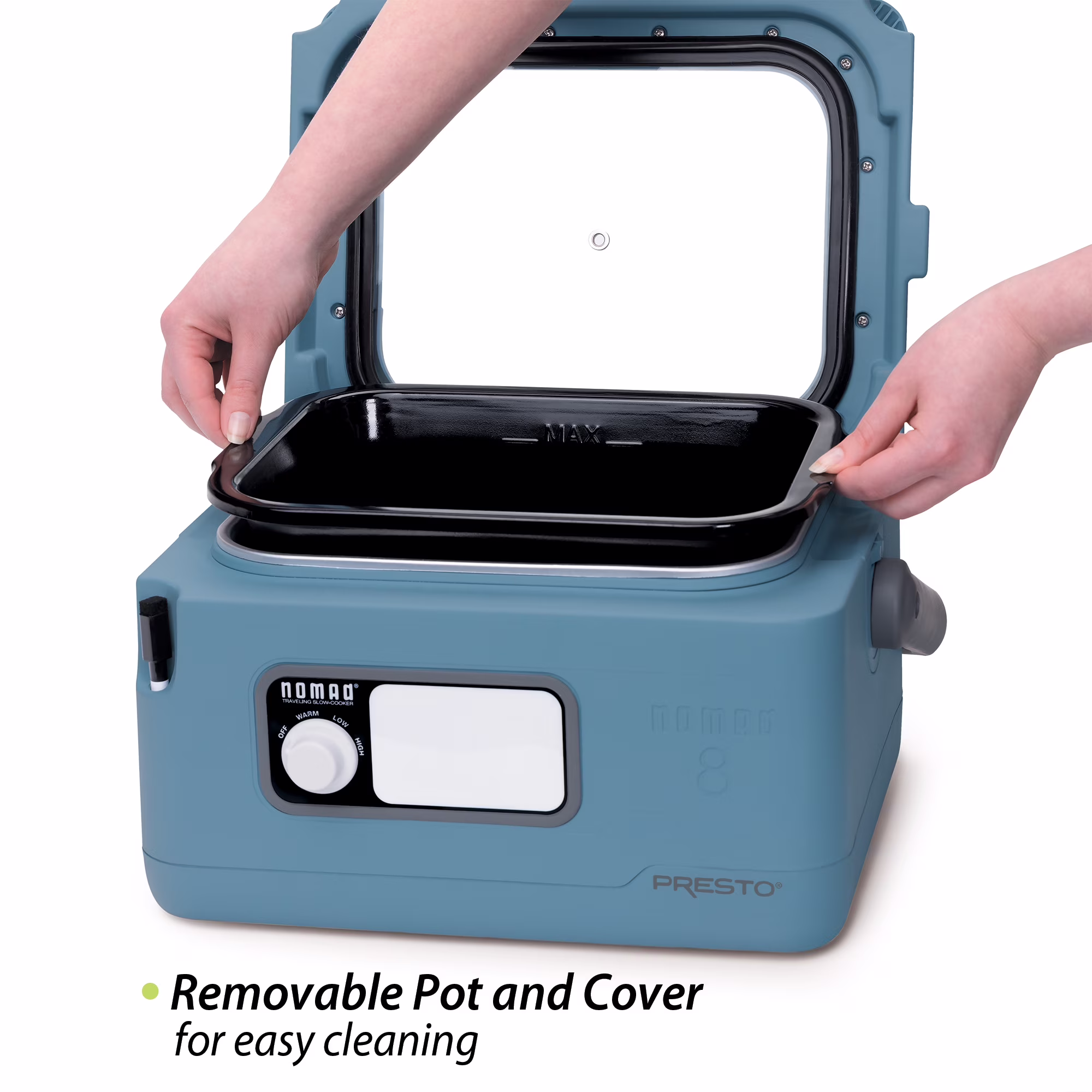 Presto 8-Qt Nomad Traveling Slow Cooker Blue - Image 5
