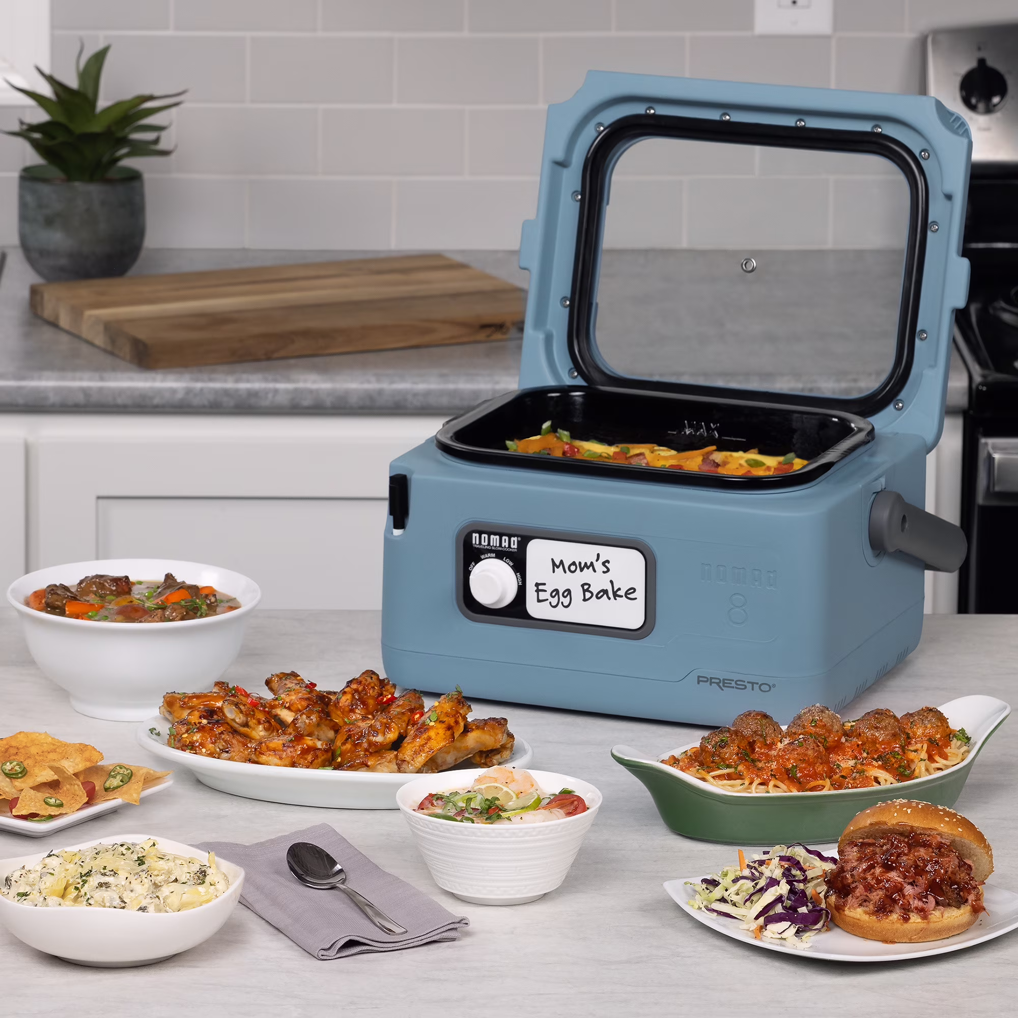 Presto 8-Qt Nomad Traveling Slow Cooker Blue - Image 4