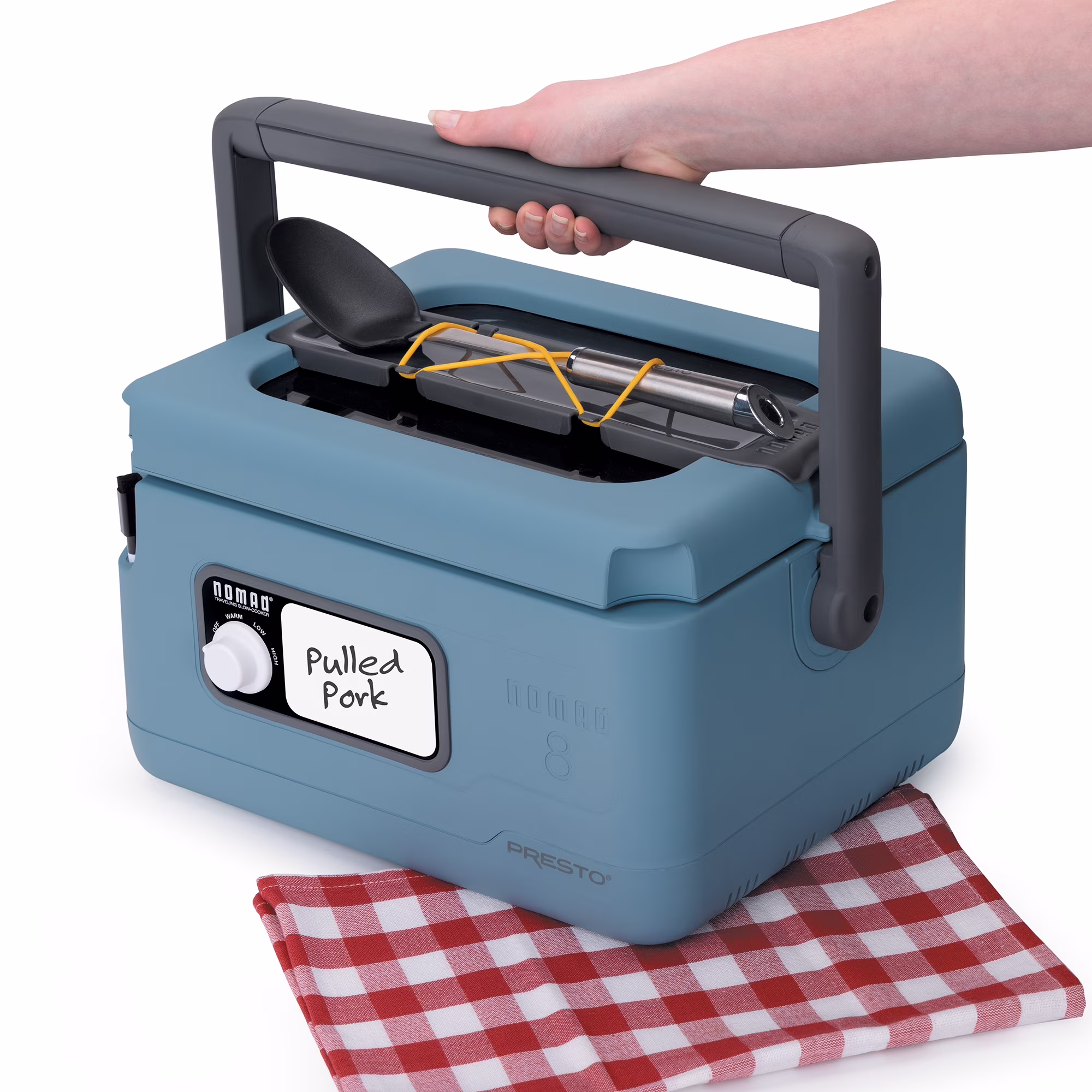 Presto 8-Qt Nomad Traveling Slow Cooker Blue - Image 3