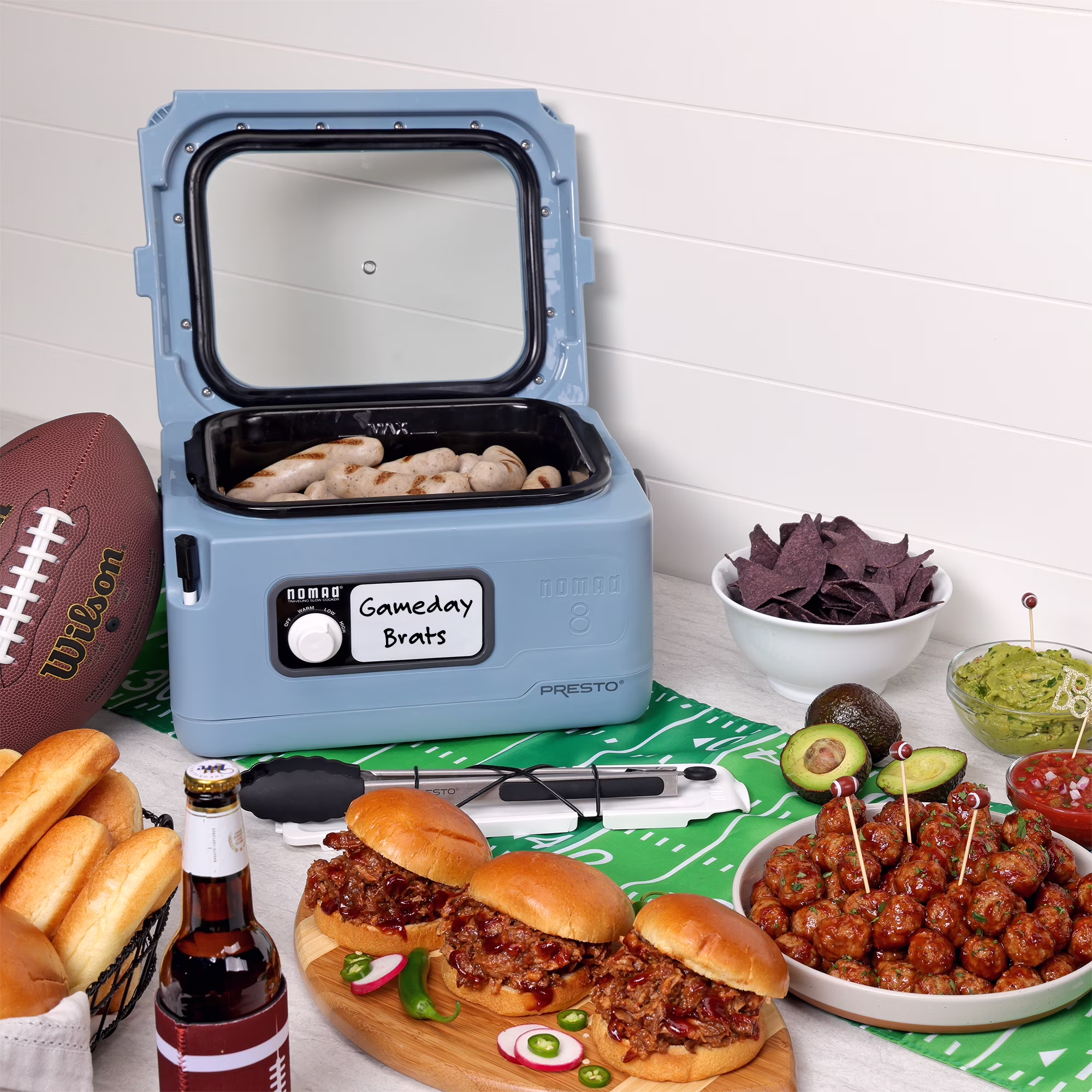 Presto 8-Qt Nomad Traveling Slow Cooker Blue - Image 2