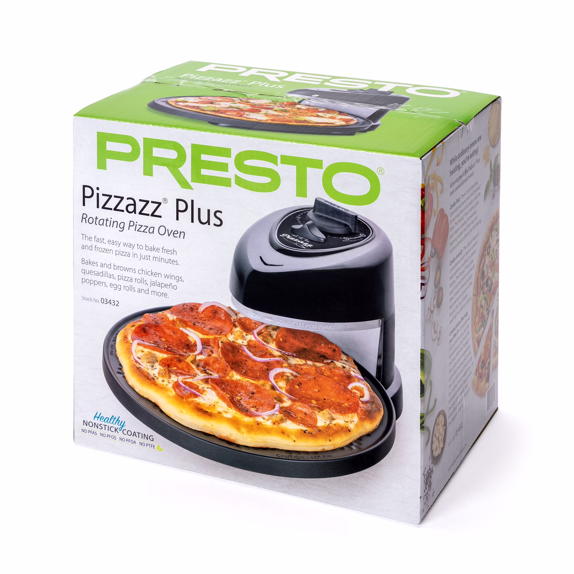 Presto Pizzazz Plus Rotating Pizza Oven, 03432 Black - Image 3