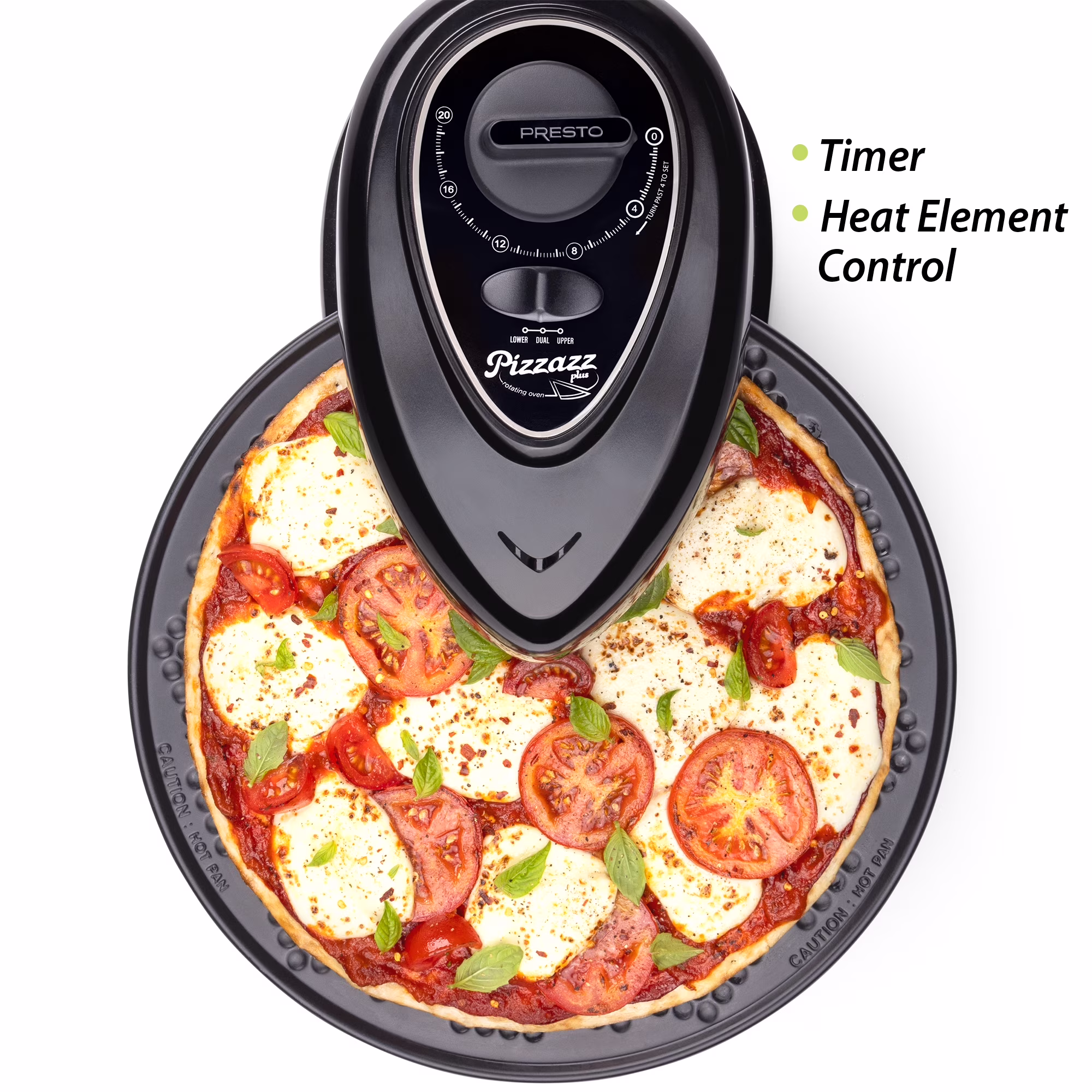 Presto Pizzazz Plus Rotating Pizza Oven, 03432 Black - Image 2