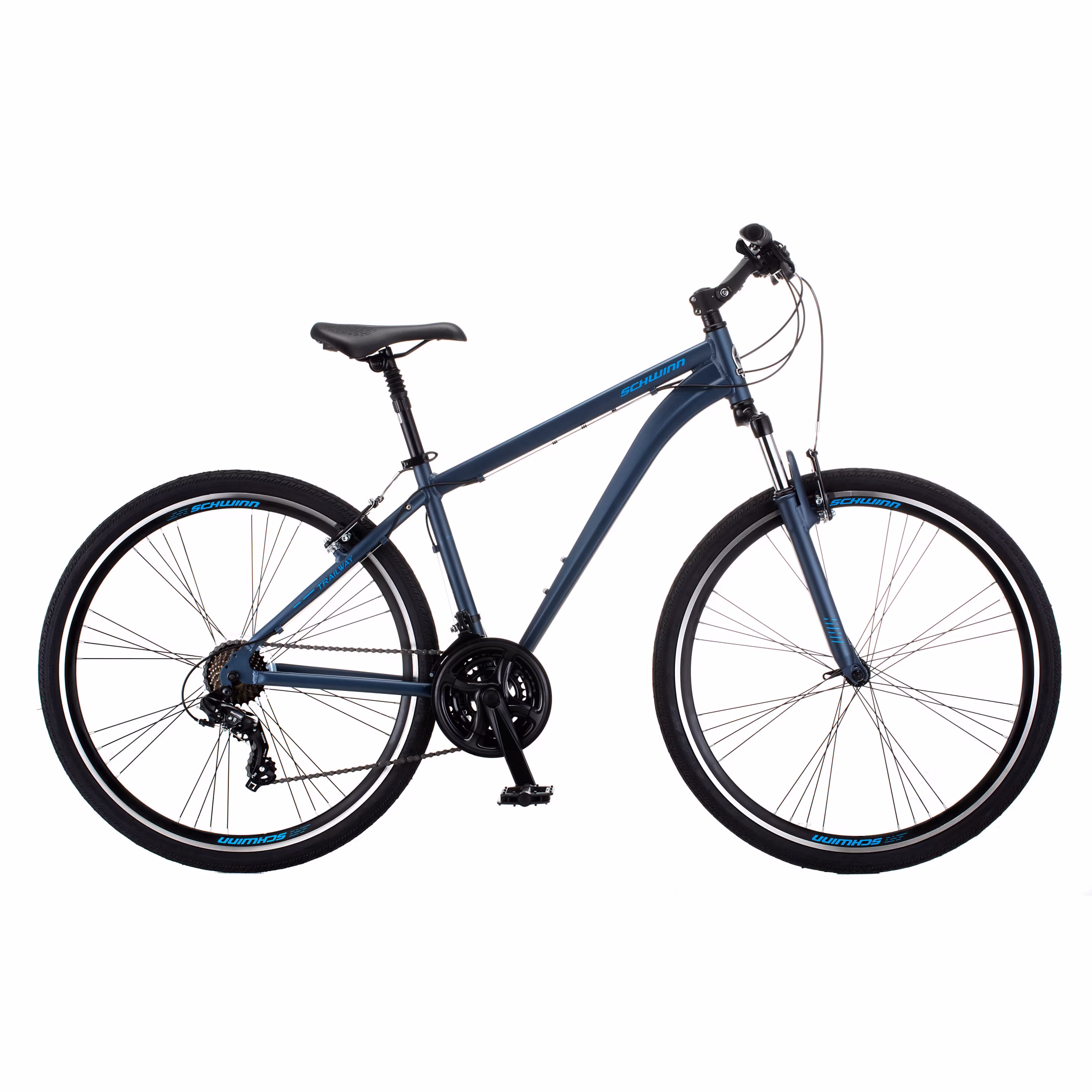 Schwinn Trailway Hybrid Bike, 700c Wheel, 21 Speeds, Blue