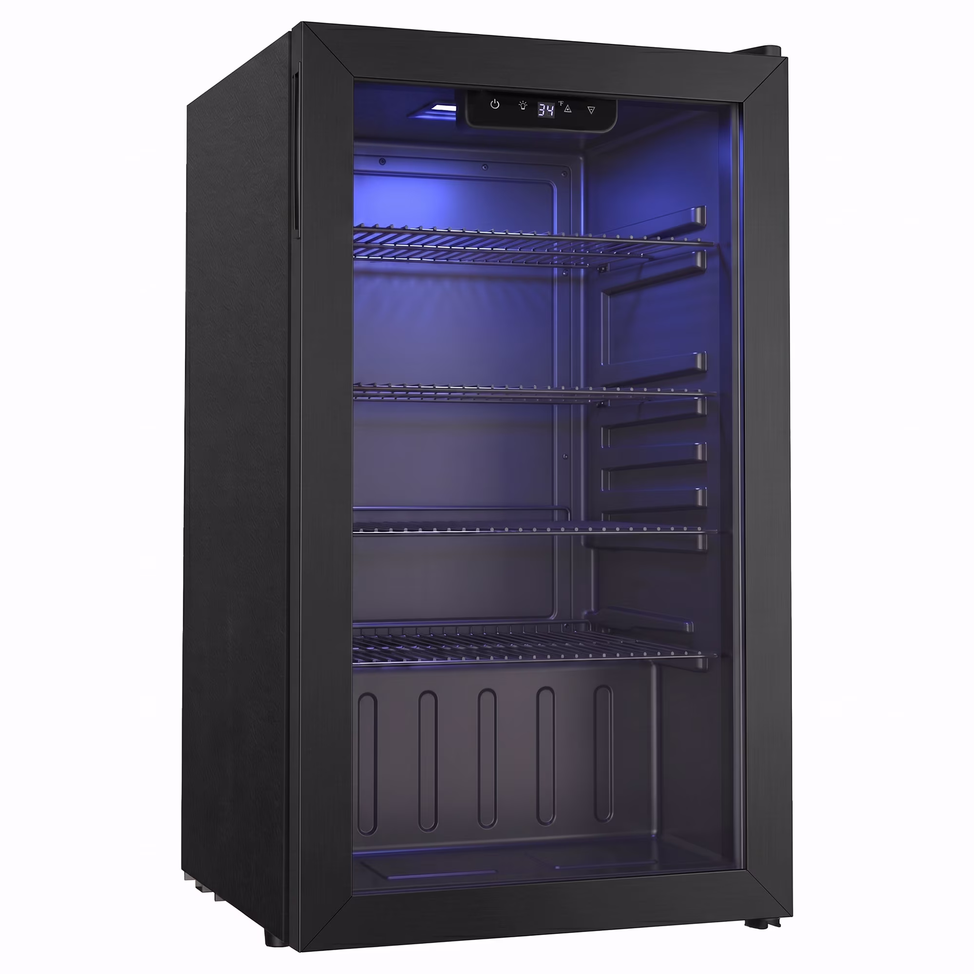 Simzlife 130 Can Beverage Refrigerator with Glass Door for Home, 17.3 in D, 31.3 in H, Black - Image 3