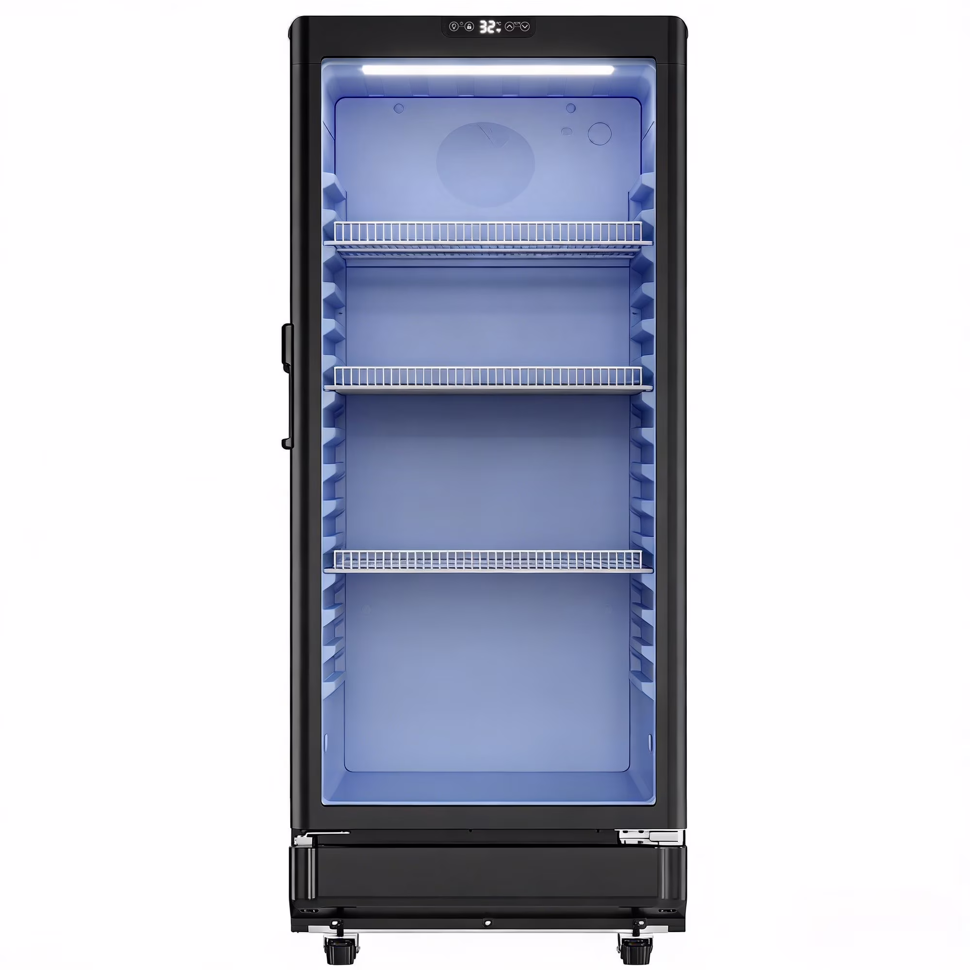 Simzlife Commercial Beverage Refrigerator, Large Refrigerator with Double-Tempered Glass Door, Beverage Cooler for Bar, Office, Restaurant - Image 5