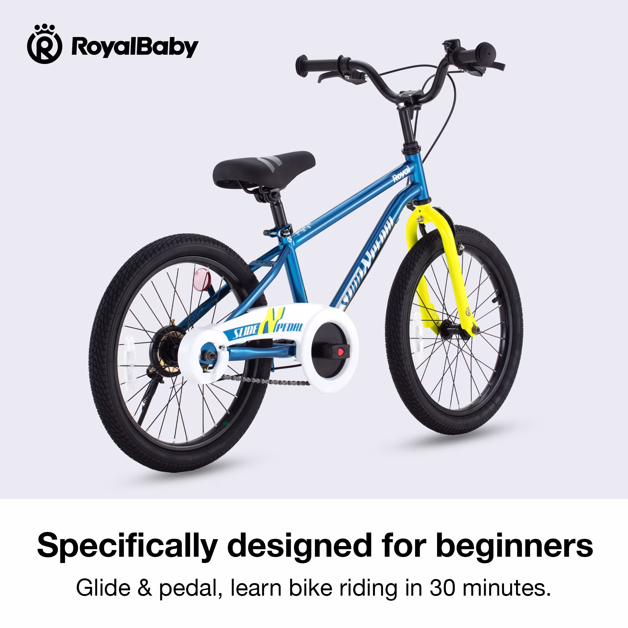 SLIDE N PEDAL 16in Kids Bike EZ Balance Pedal Switchable Bicycle, Blue - Image 5