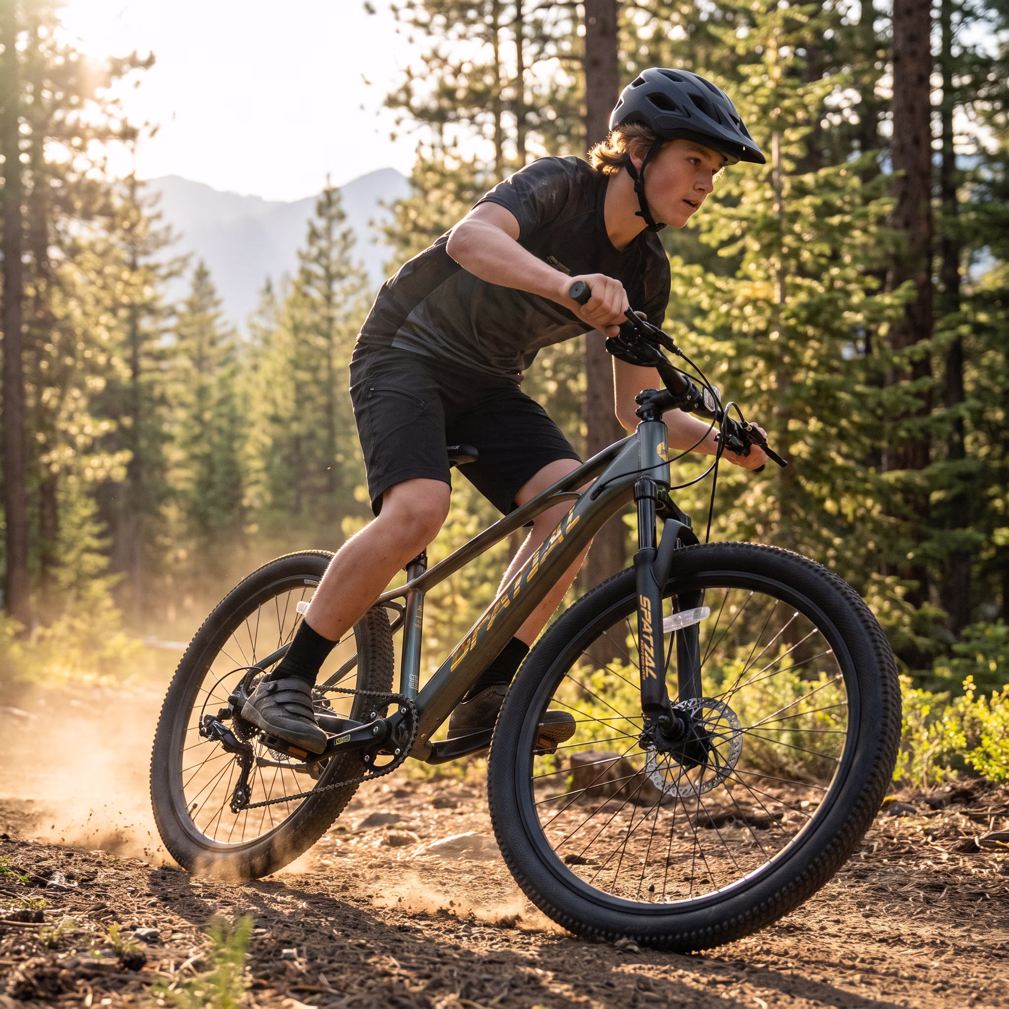 SPATIAL 24 Inch Magnesium Alloy Mountain Bike, 8-Speed Adult Teen MTB Bicycle with Dual Disc Brakes - Image 4